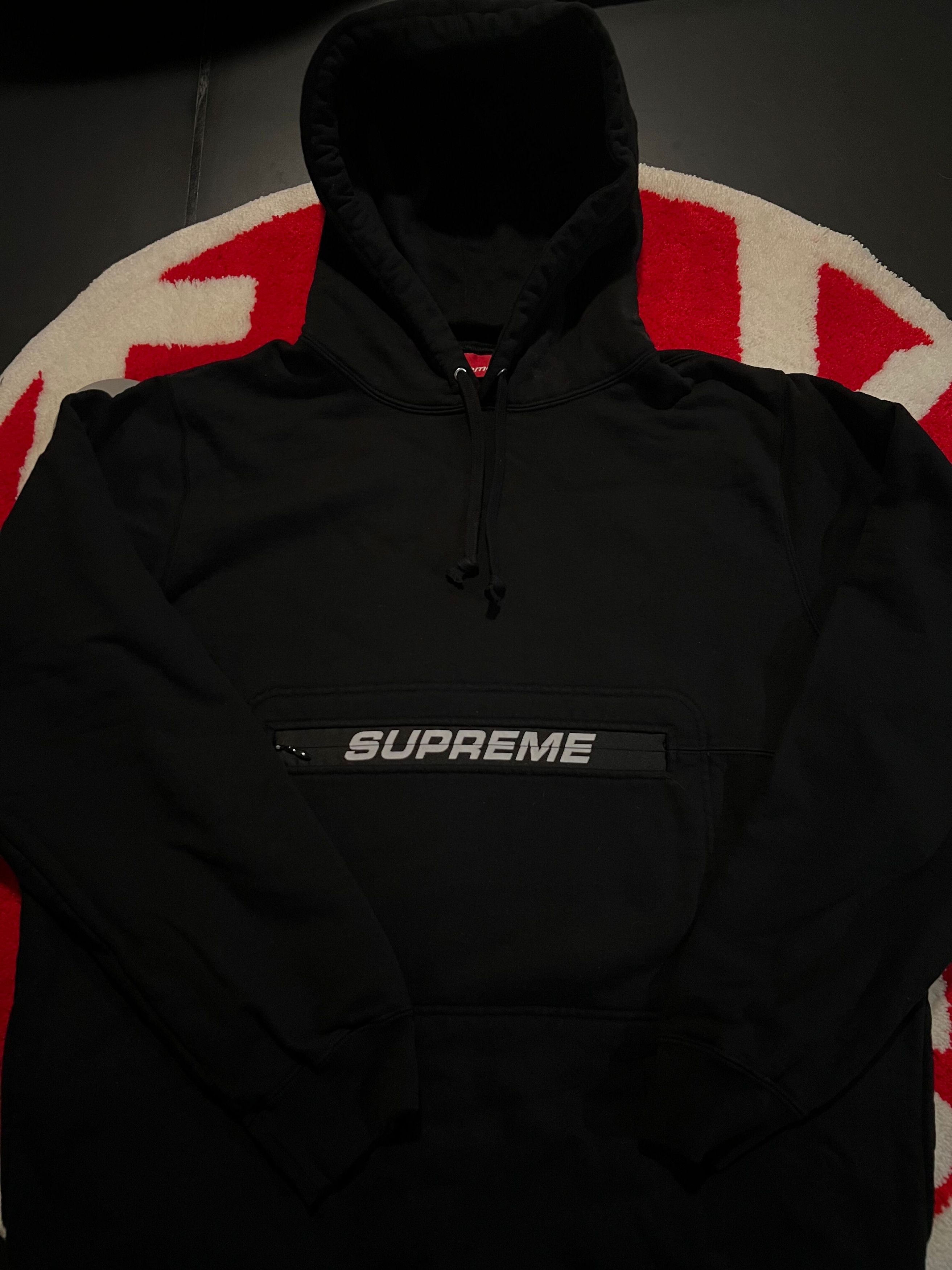 Supreme Supreme Wrapped Half Zip Hoodie in Washed Black