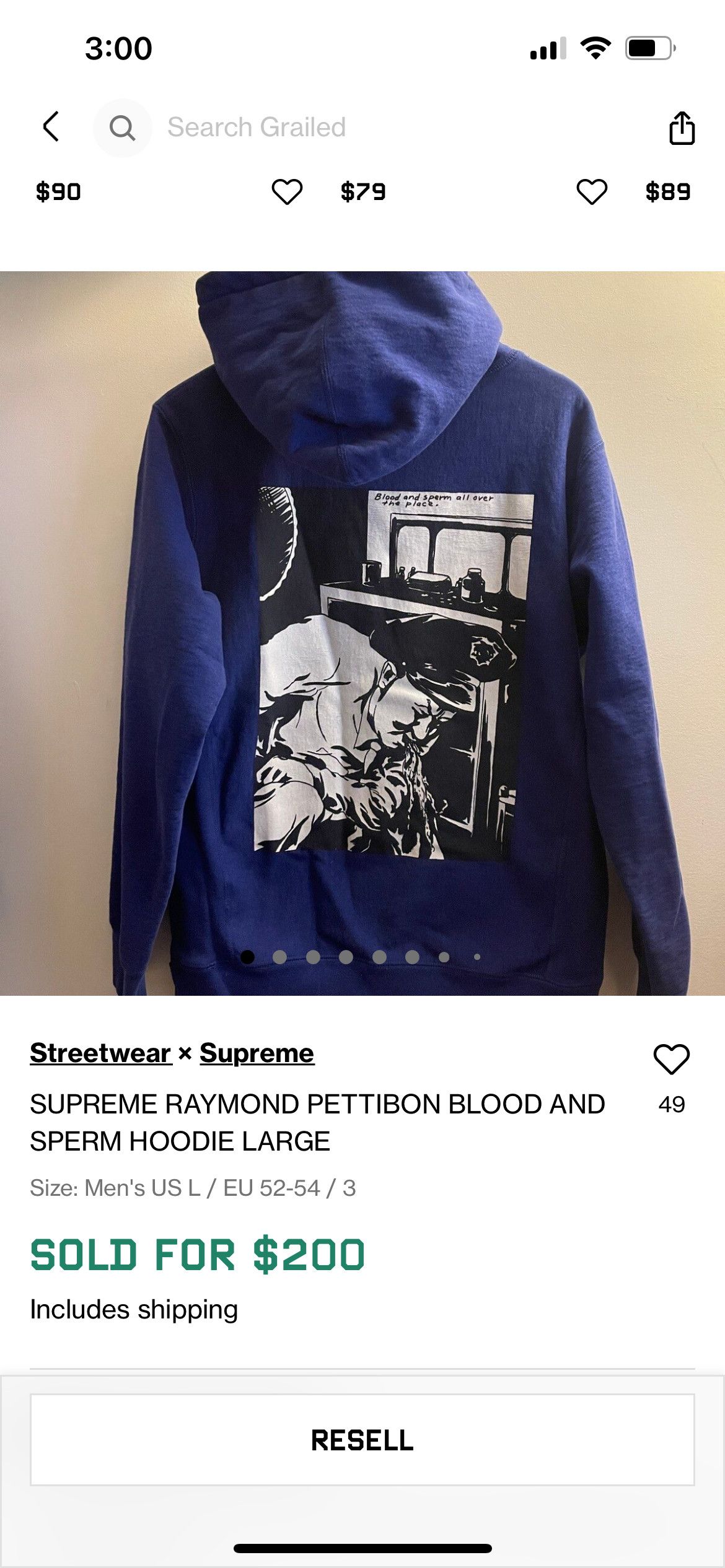 Supreme Supreme Raymond Pettibon Blood and Sperm Hoodie | Grailed