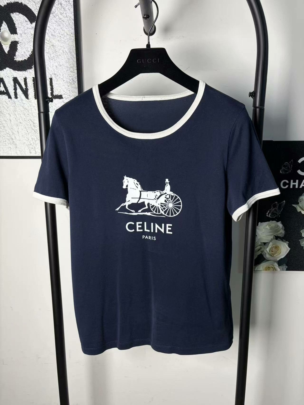 Celine Celine Retro White T-Shirt l Men Size US L / EU 52-54 / 3 - 1 Thumbnail