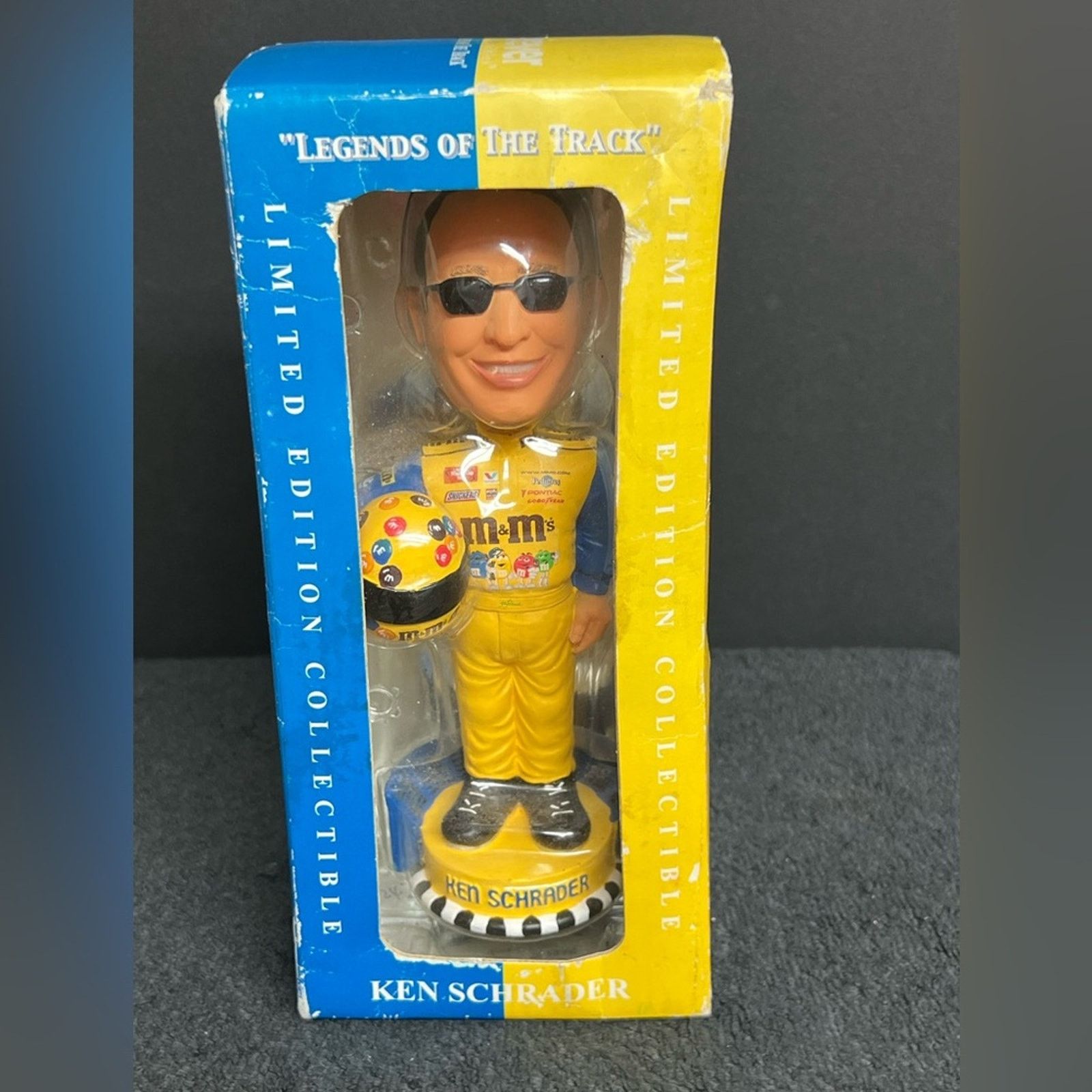 NASCAR Ken Schrader #36 M&M's NASCAR Bobblehead /20,036 - 2002 Size ONE SIZE - 1 Thumbnail