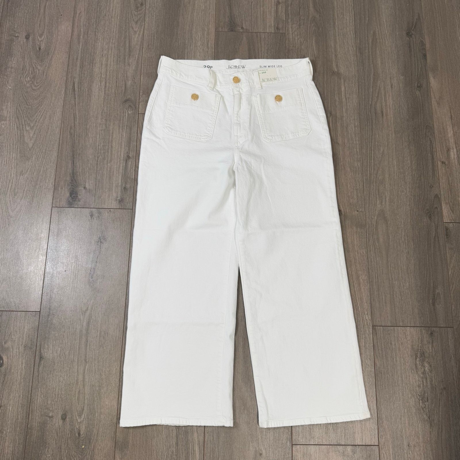 J.Crew J Crew Sailor Slim Wide Leg Denim Jeans US Womens 29P New Size 29" - 1 Thumbnail