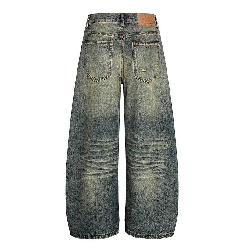 Vintage American retro loose-fitting curved jeans for men Size US 32 / EU 48 - 2 Thumbnail