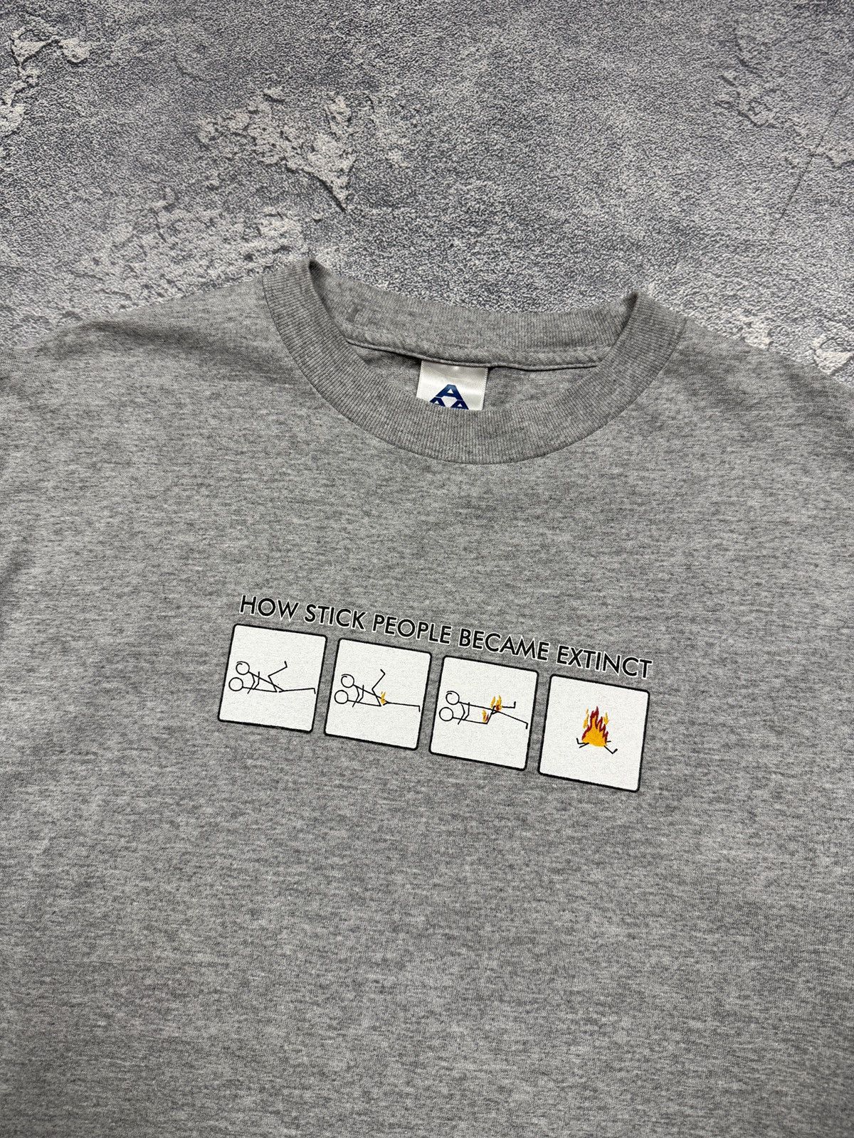 Other Y2K How Stick Figures Went Extinct Funny Graphic Tee Size US M / EU 48-50 / 2 - 3 Thumbnail