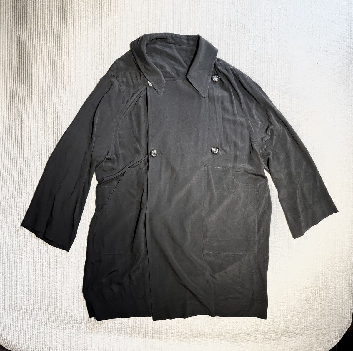 image of Rick Owens Double Breasted Coat Size Large Tecuatl Ss20 in Black, Women's