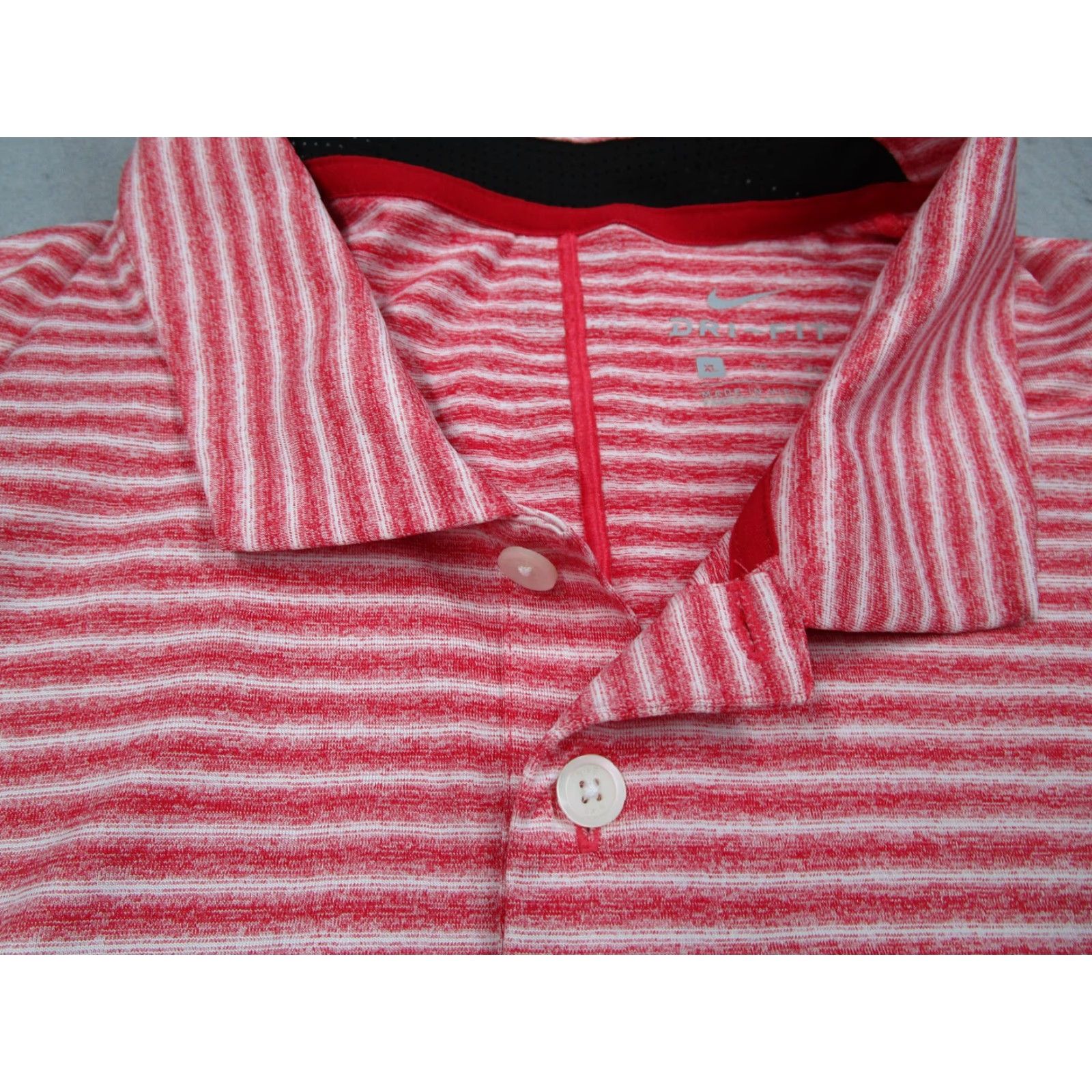 Nike Nike Tiger Woods Polo Shirt Mens XL Red Striped Dri-FIT Golf TW BQ6722-687 Size US XL / EU 56 / 4 - 3 Thumbnail