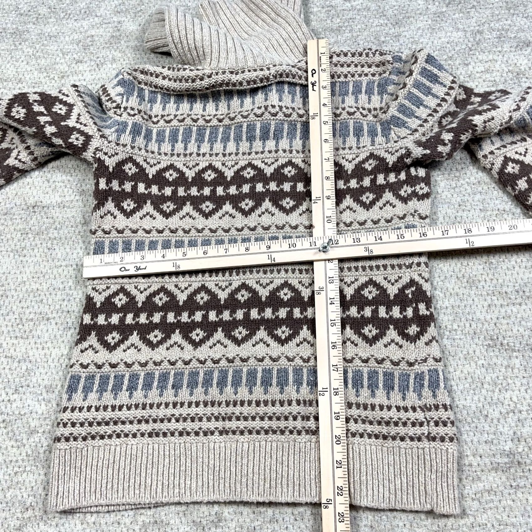 Orvis VINTAGE Orvis Cardigan Sweater Women S Tan Brown Snap Button Nordic Heavyweight All Seasons Knit Logo 90s Mens? Size S / US 4 / IT 40 - 6 Thumbnail