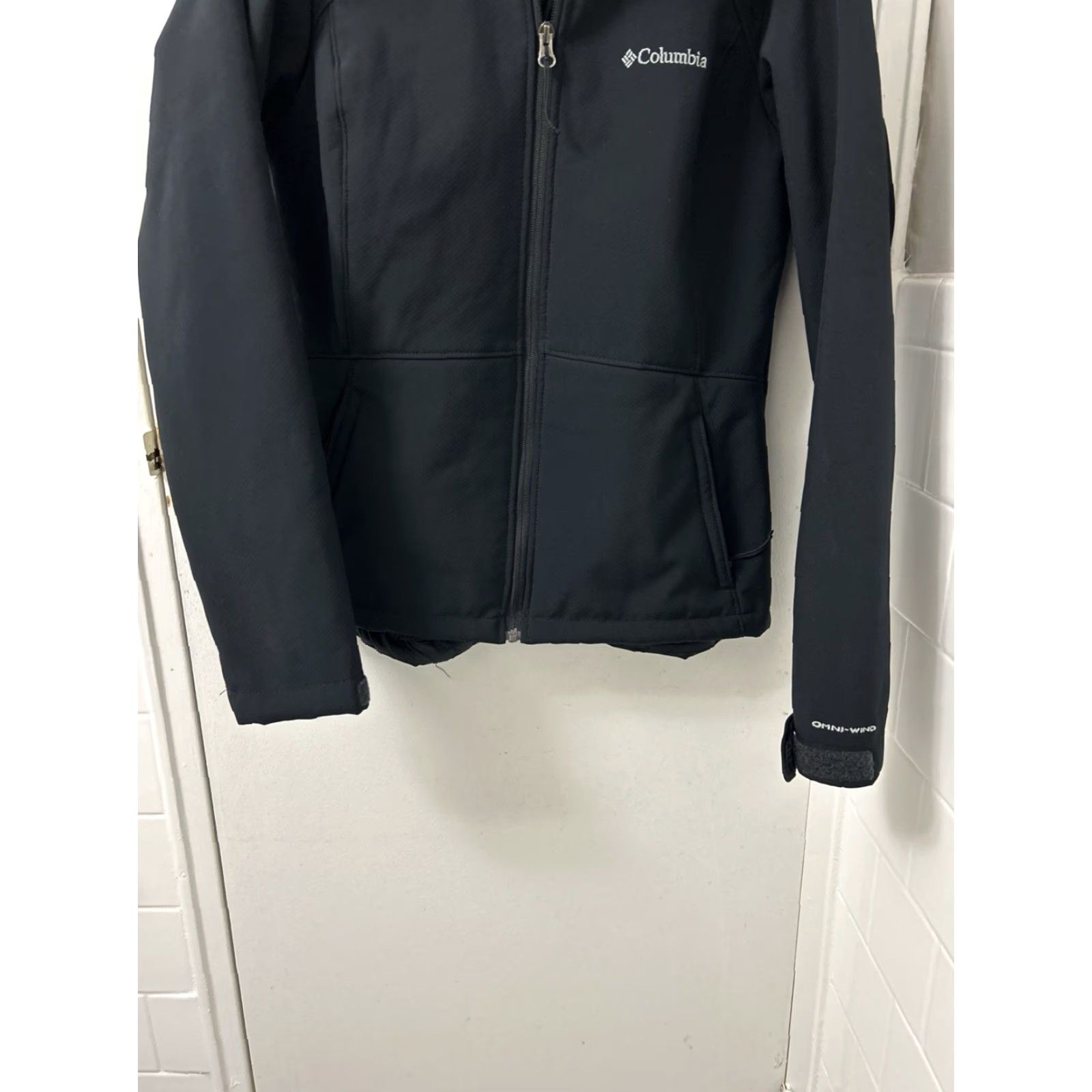Vintage Columbia Jacket Womens M Black Omni-Wind Sherpa Lined Hooded Full Zip L/S Size M / US 6-8 / IT 42-44 - 3 Thumbnail