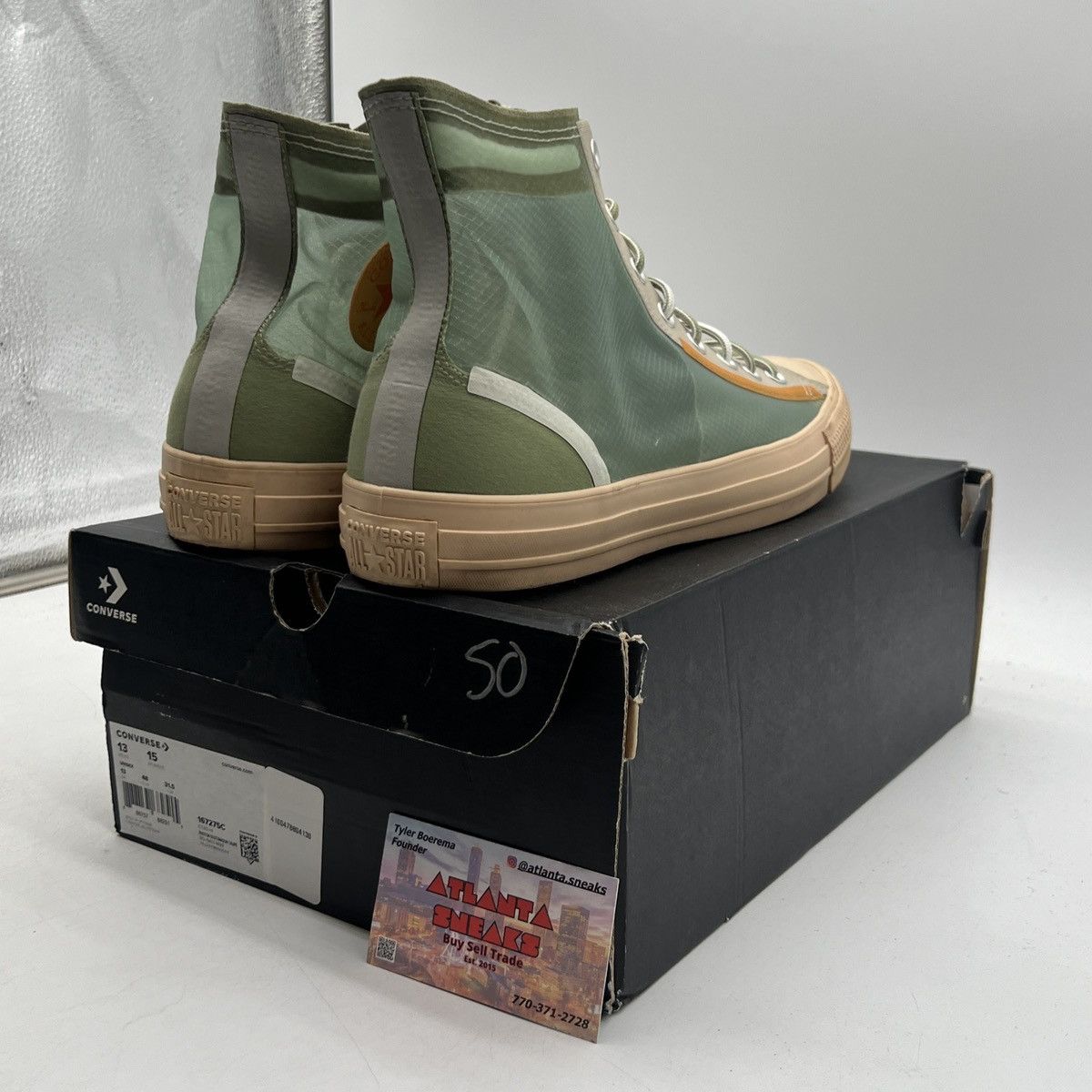 Converse Chuck Taylor all star high translucent deep emerald Size US 13 / EU 46 - 5 Thumbnail