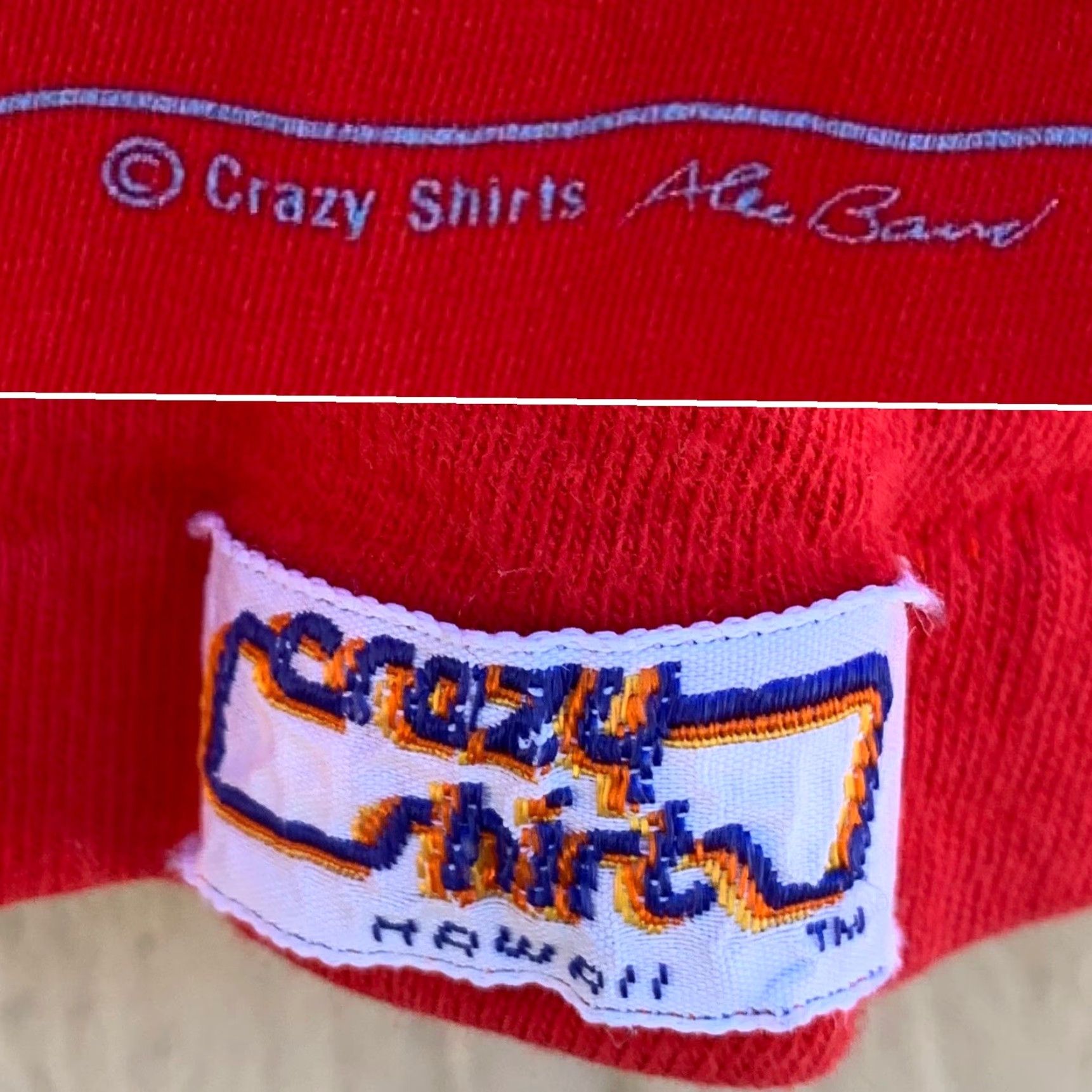 Vintage VINTAGE Crazy Shirts Hawaii T-Shirt M Red 1980s Men Graphic Tee Single Stitch 100% Cotton USA Size US M / EU 48-50 / 2 - 6 Thumbnail