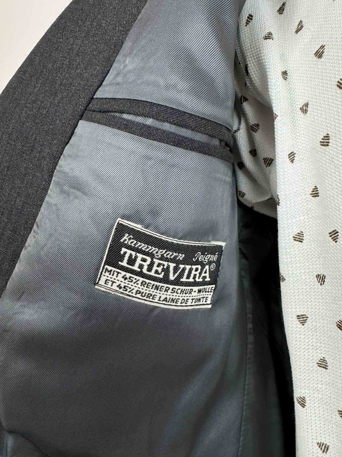 Other Trevira Twill herringbone Wool blend Vintage Suit 2 pieces Size 50R - 15 Thumbnail