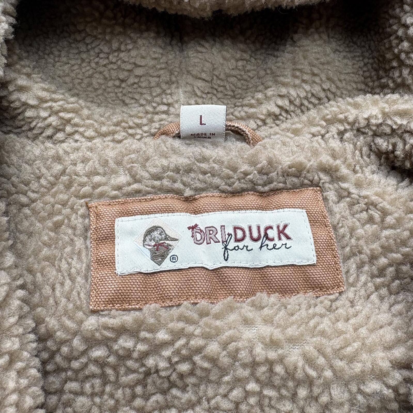 Vintage Vintage Carhartt Style Dri Duck Canvas Sherpa Lined Jacket Size L / US 10 / IT 46 - 2 Thumbnail