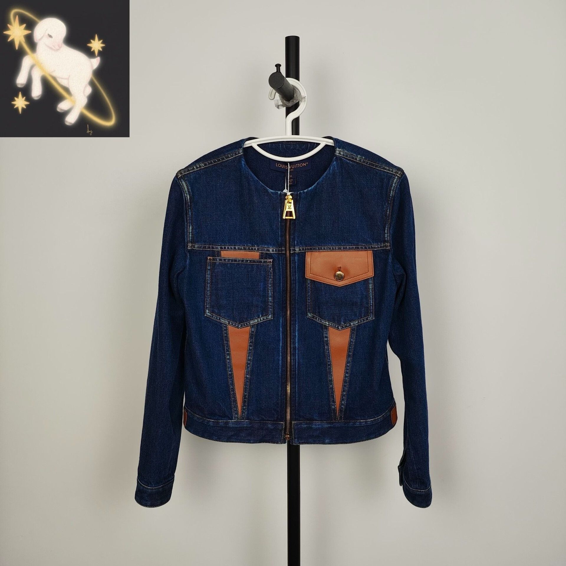 Louis Vuitton Louis Vuitton Denim Mixed Leather Jacket Size US S / EU 44-46 / 1 - 1 Thumbnail