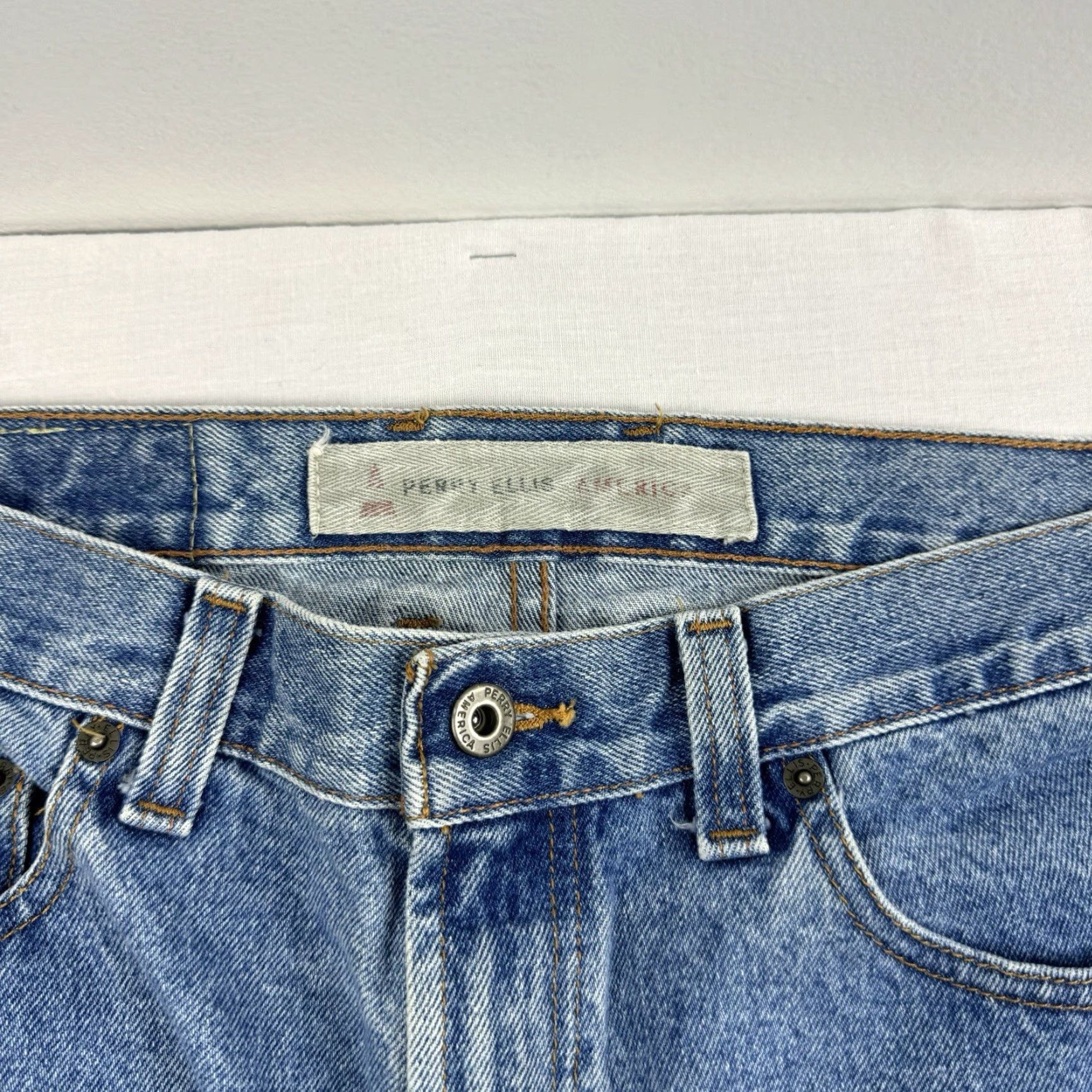 Perry Ellis VINTAGE Perry Ellis Baggy Jeans Men 36x32 Blue Punk Grunge 90s Y2K Jeans Hipster Straight Jeans Mens Size US 36 / EU 52 - 2 Thumbnail
