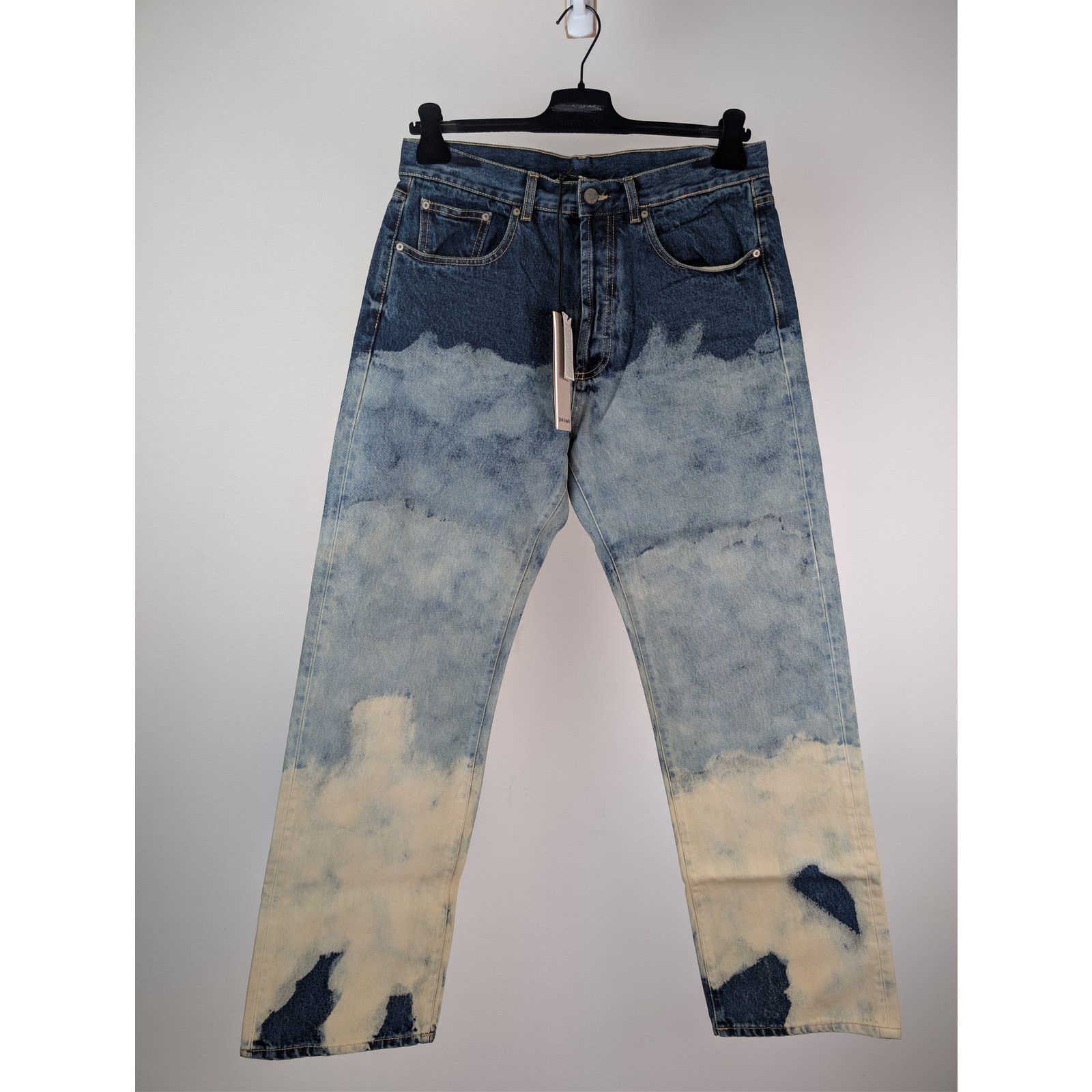 Palm Angels o1rshd1 Cloud Wash 5-Pocket Loose Denim Pants in Light Blue Size US 34 / EU 50 - 2 Thumbnail