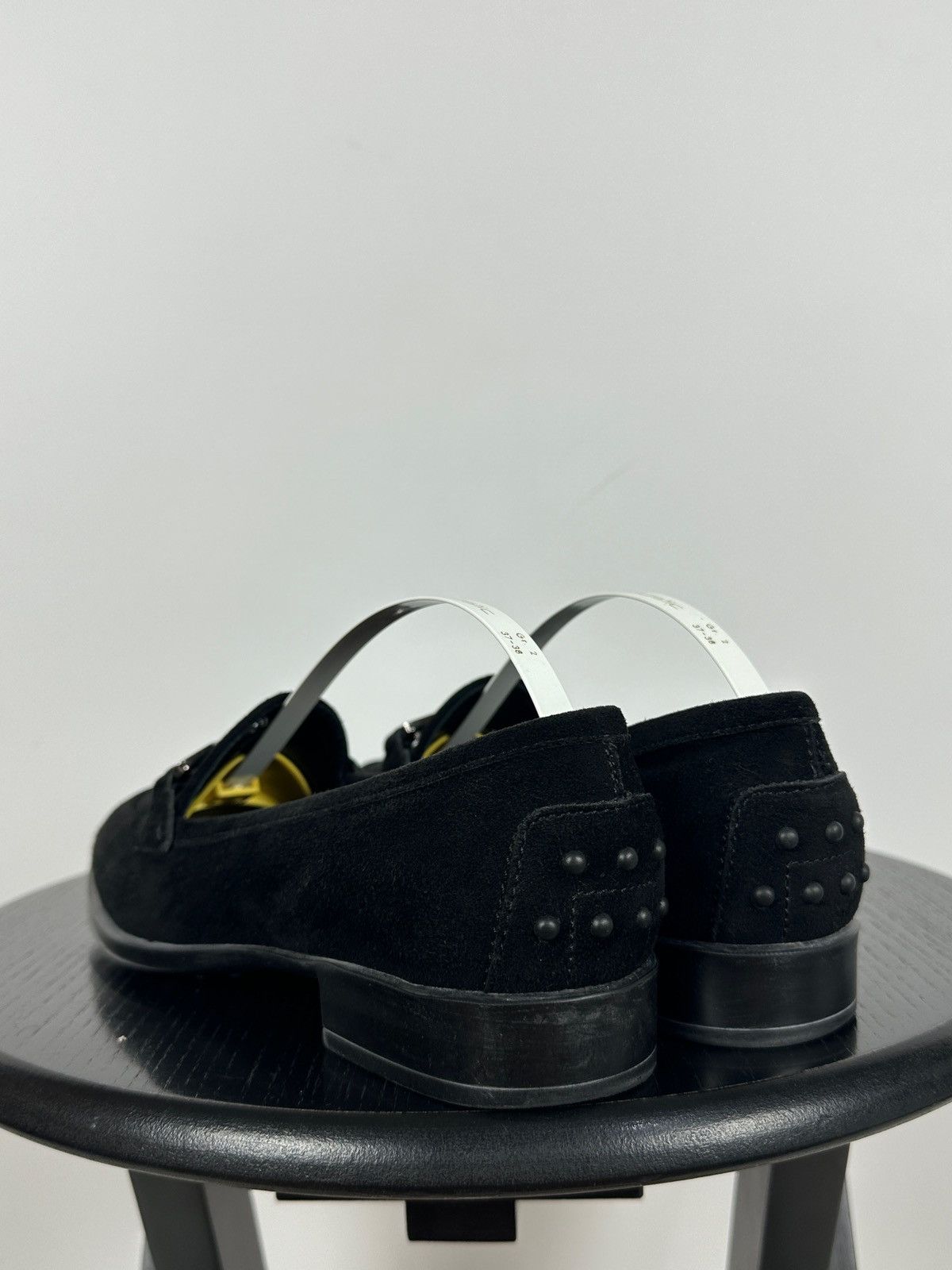 Tod's Tod’s Black Suede Horsebit Buckle Loafers Size US 6.5 / IT 36.5 - 6 Thumbnail