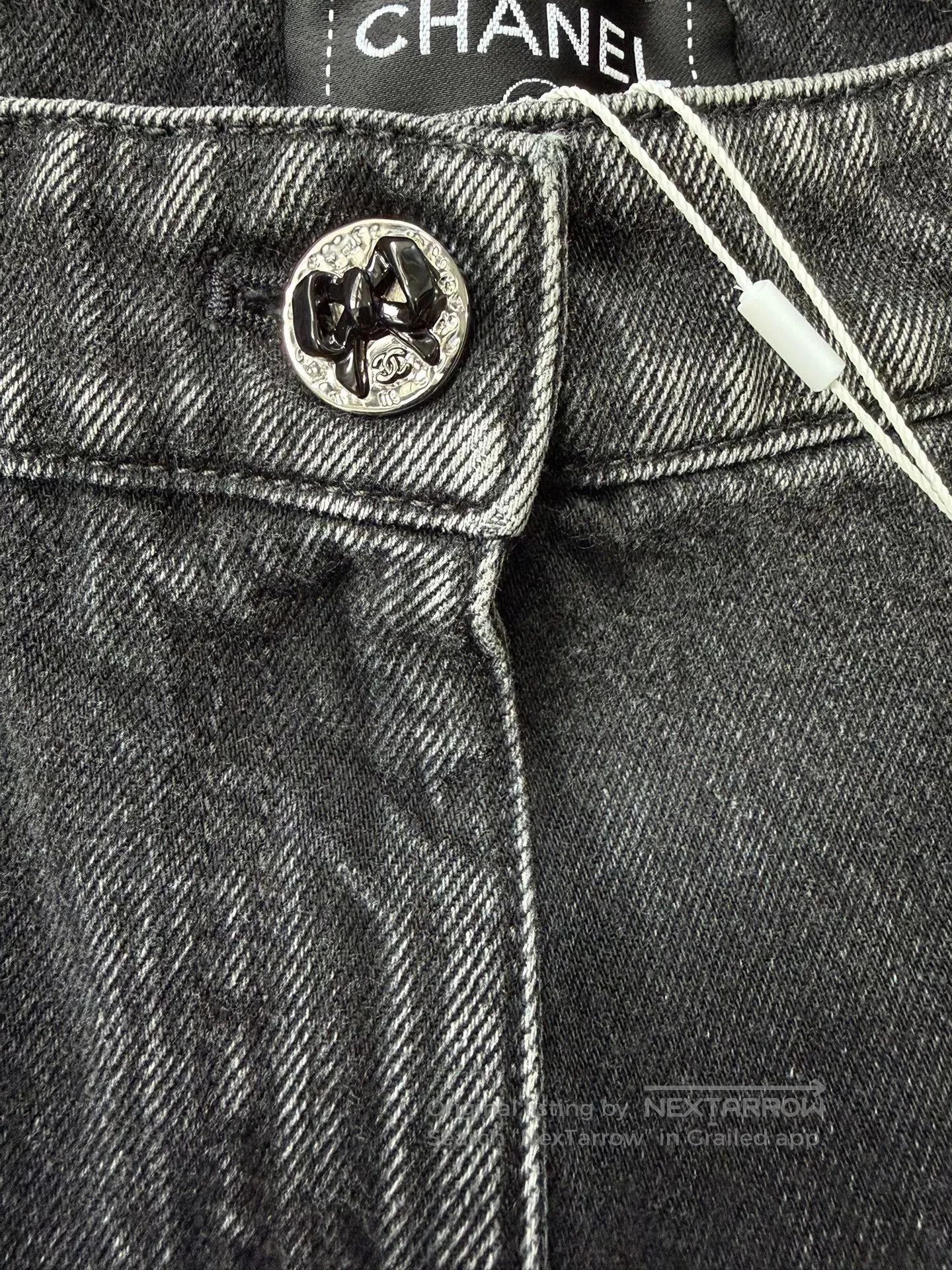 Chanel Chanel Black Bow Denim Jeans Size 38. Size US 38 / EU 54 - 3 Thumbnail