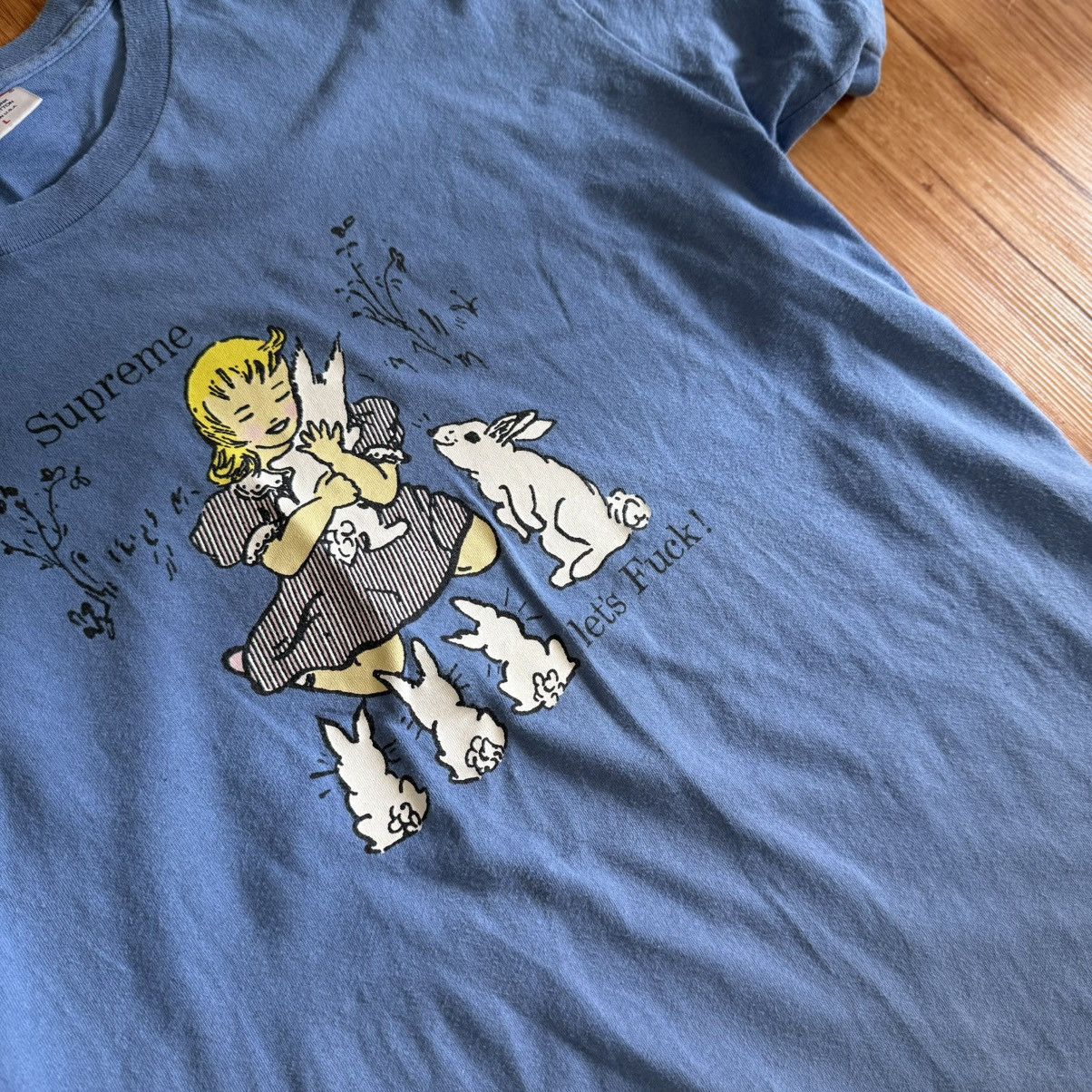 Supreme × Vintage Pre-Owned Rare Supreme Lets Fuck Tee Light Blue FW16 SZ L Size US L / EU 52-54 / 3 - 4 Thumbnail