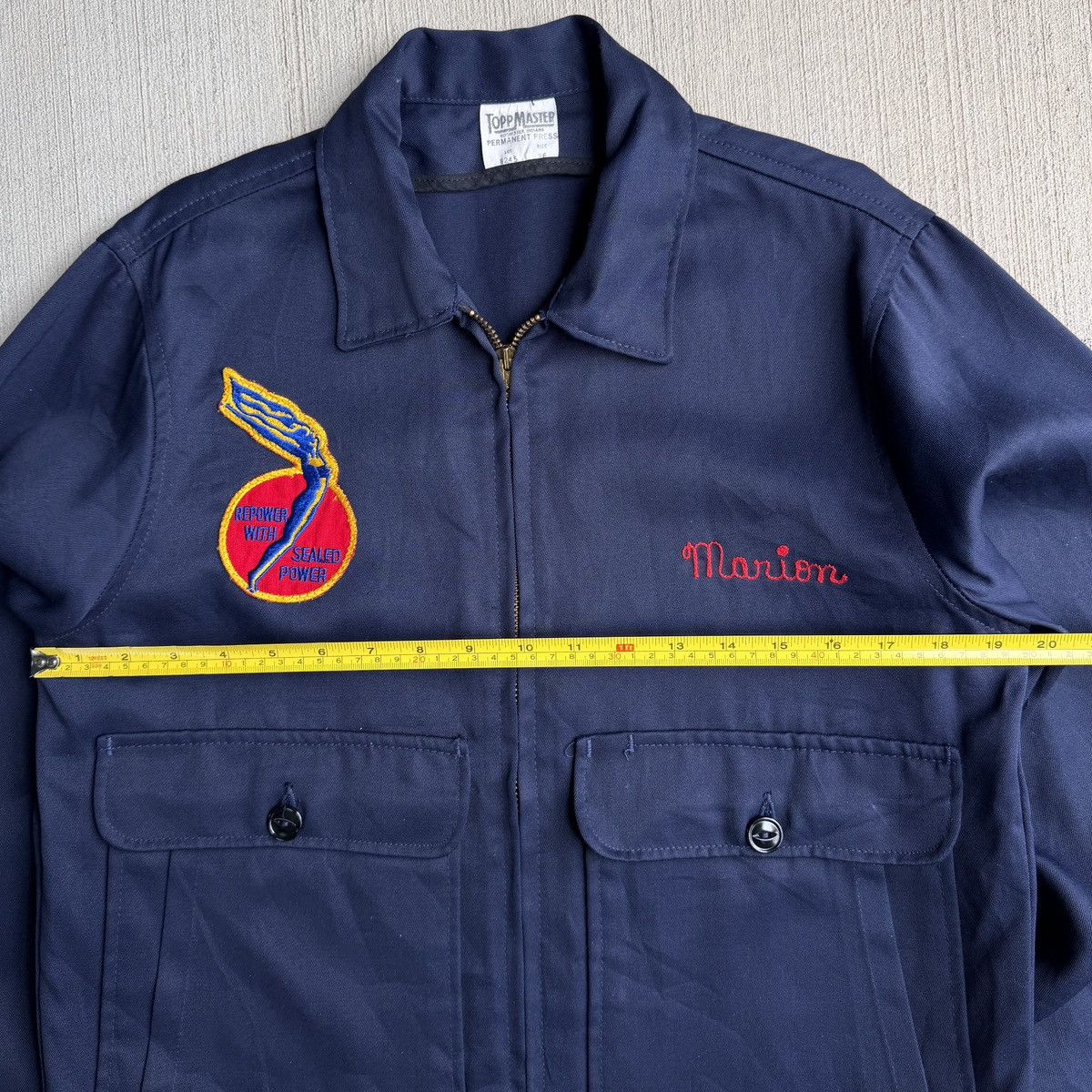 Vintage Vintage 1960s Chain Stitched ToppMaster Work Jacket Size US S / EU 44-46 / 1 - 8 Thumbnail