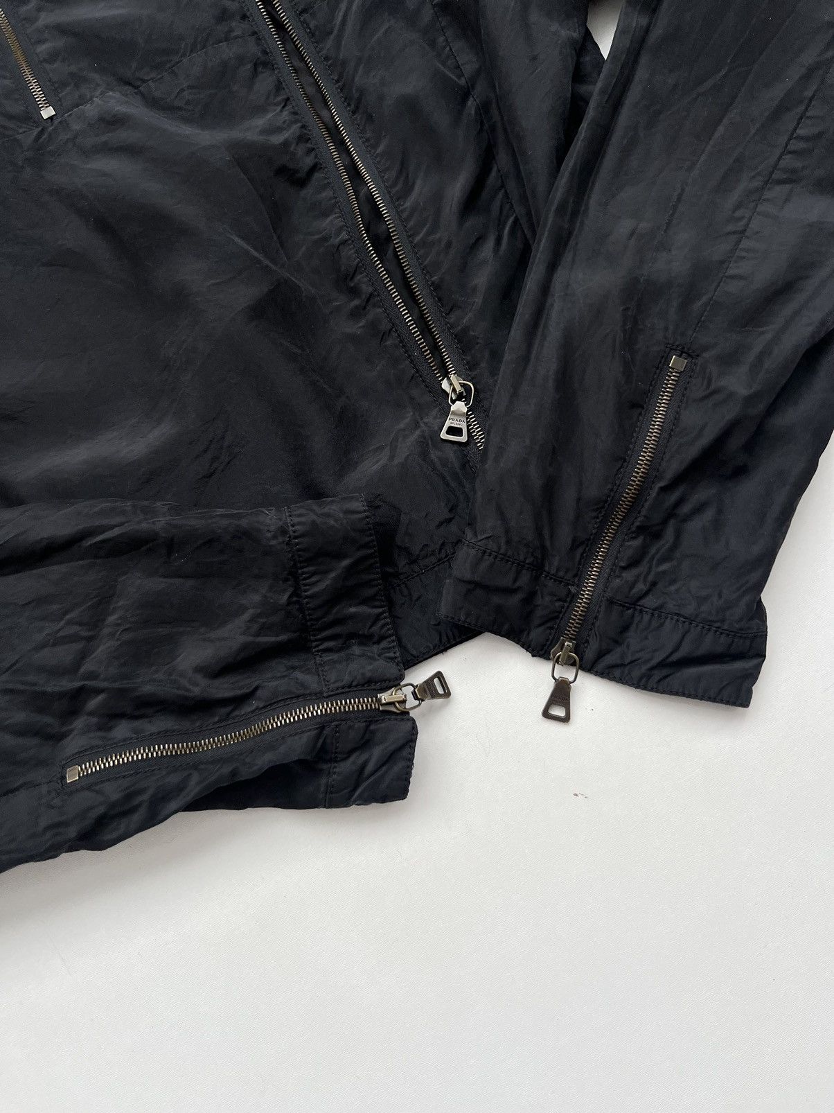 Prada S/S2008 Prada Sport Line Silk Blend Cropped Biker Jacket Size S / US 4 / IT 40 - 14 Thumbnail