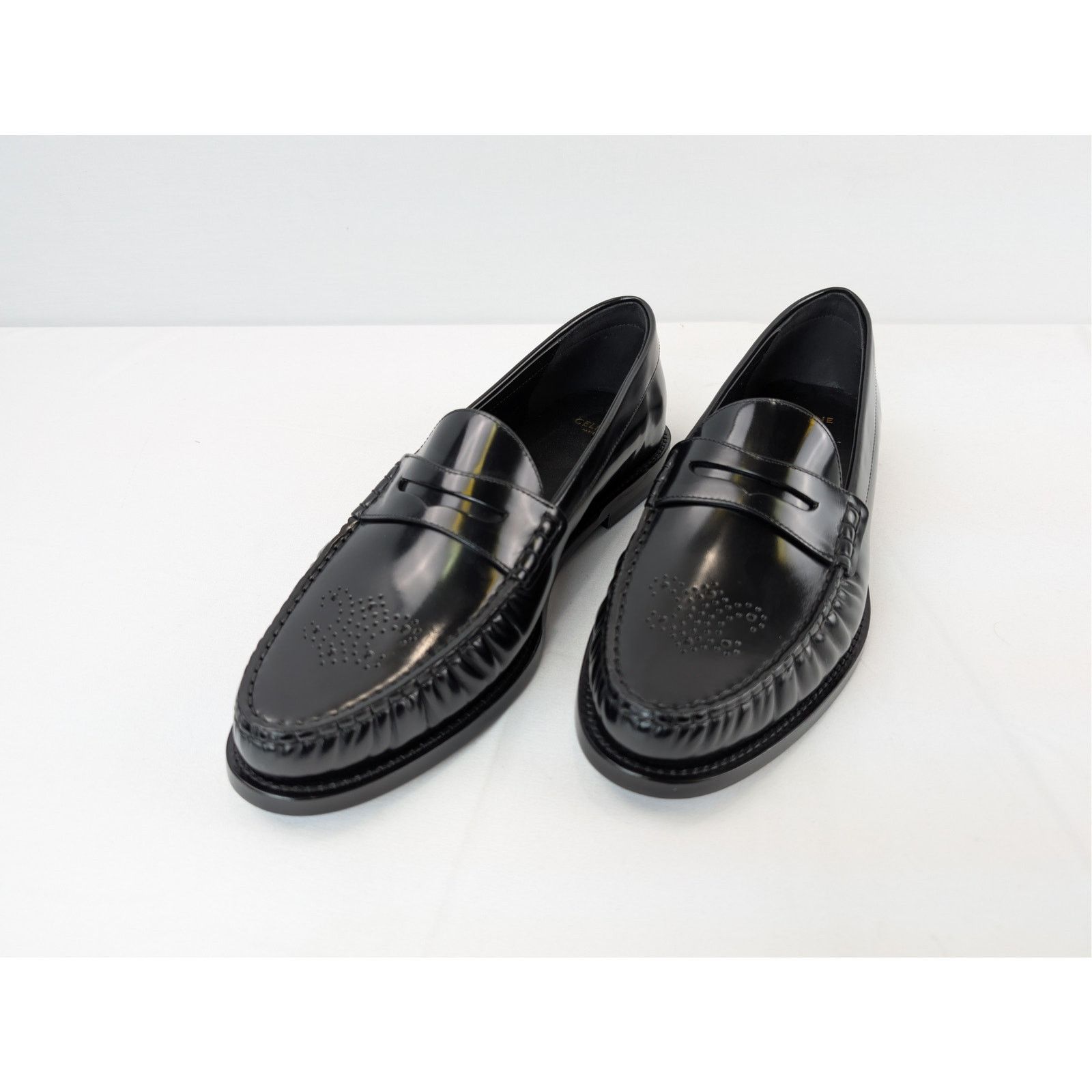 Celine o1rshd1 Vivienne Loafers in Polished Boil Shoe Boots Black Size US 12 / EU 45 - 8 Thumbnail