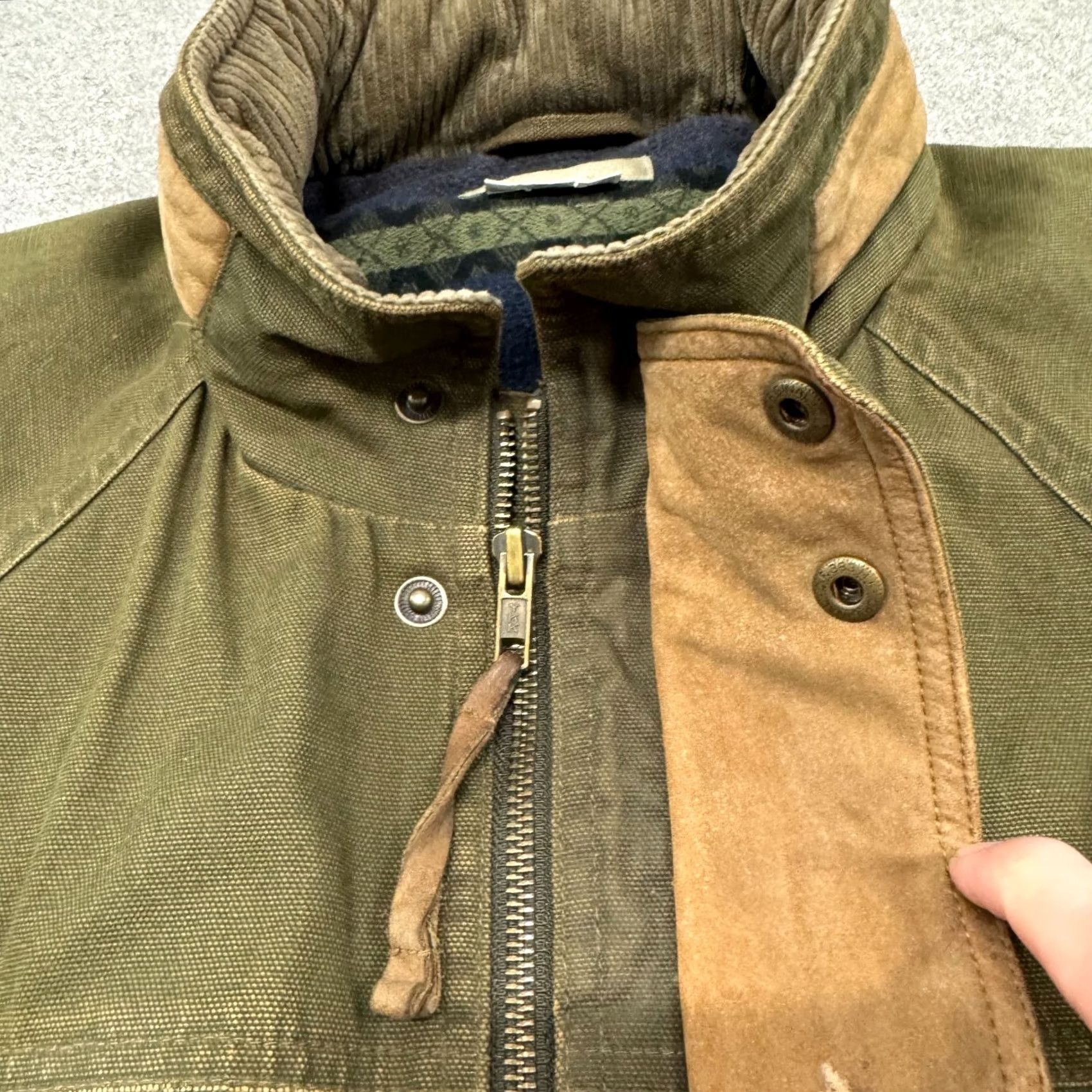 The Territory Ahead Territory Ahead Jacket Mens M Green Full Zip Aztec Lined Bomber Jacket Size US M / EU 48-50 / 2 - 2 Thumbnail