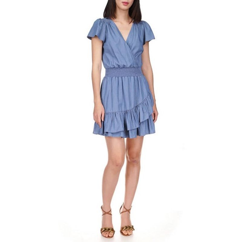 image of Michael Michael Kors Women's Fit & Flare Dress Size S in Blue