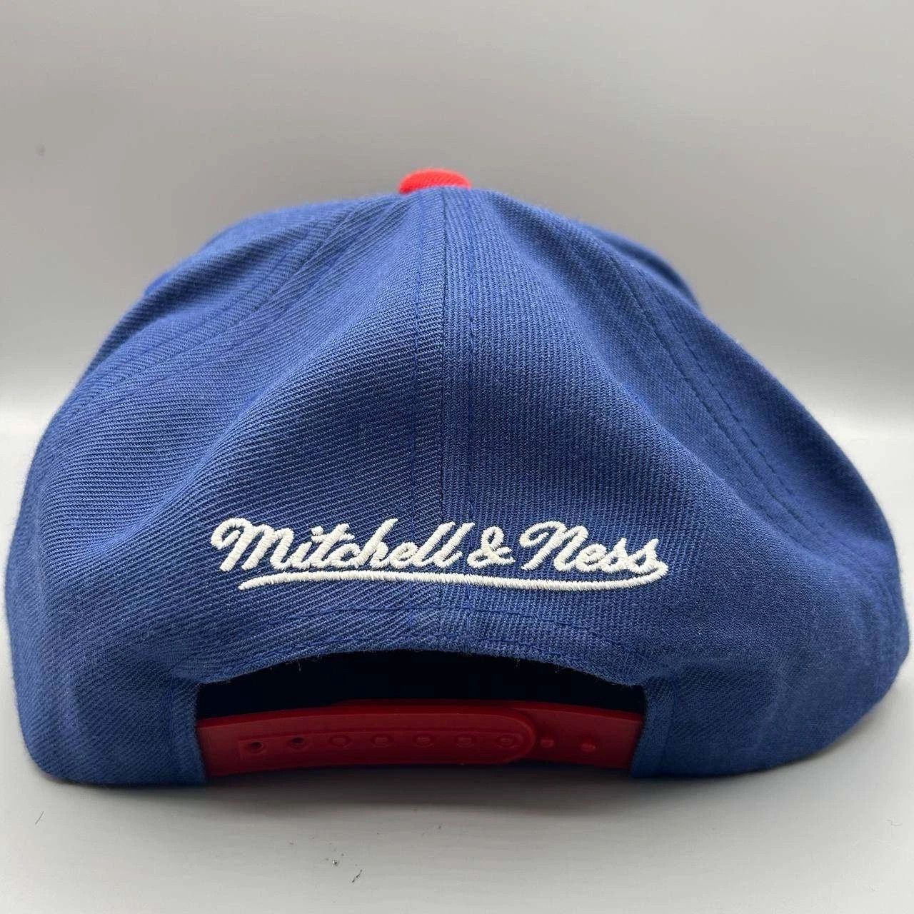 Mitchell & Ness New York Rangers Hat Men Blue Red Embroidered Snap Back Cap Size ONE SIZE - 4 Thumbnail