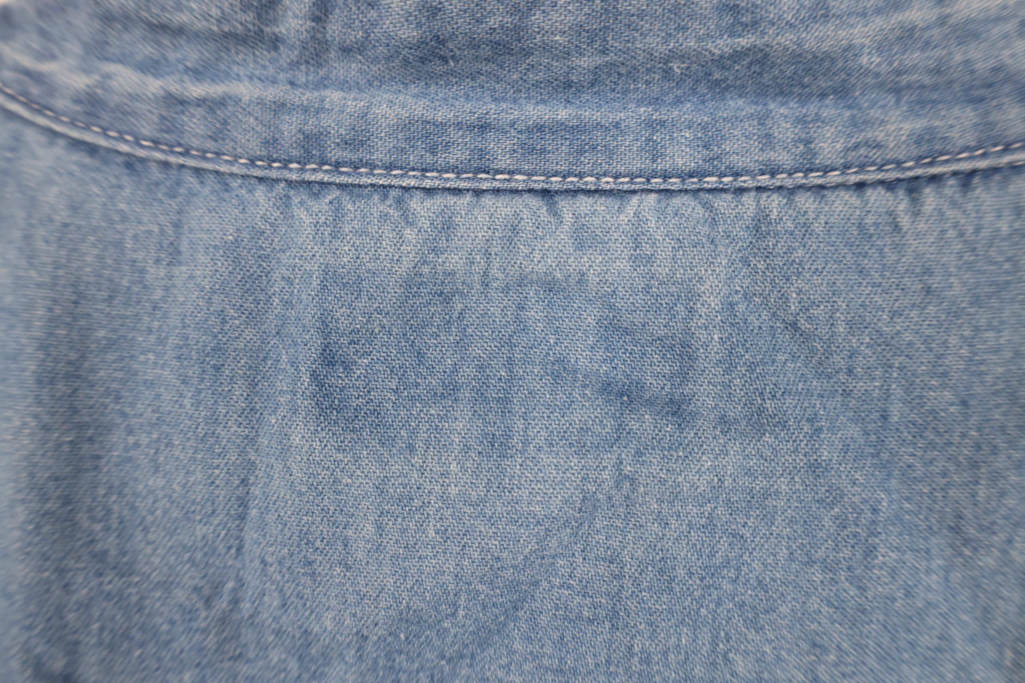 Vintage Vintage 90s Streetwear Band Collared Denim Jean Button Shirt Size US L / EU 52-54 / 3 - 10 Thumbnail