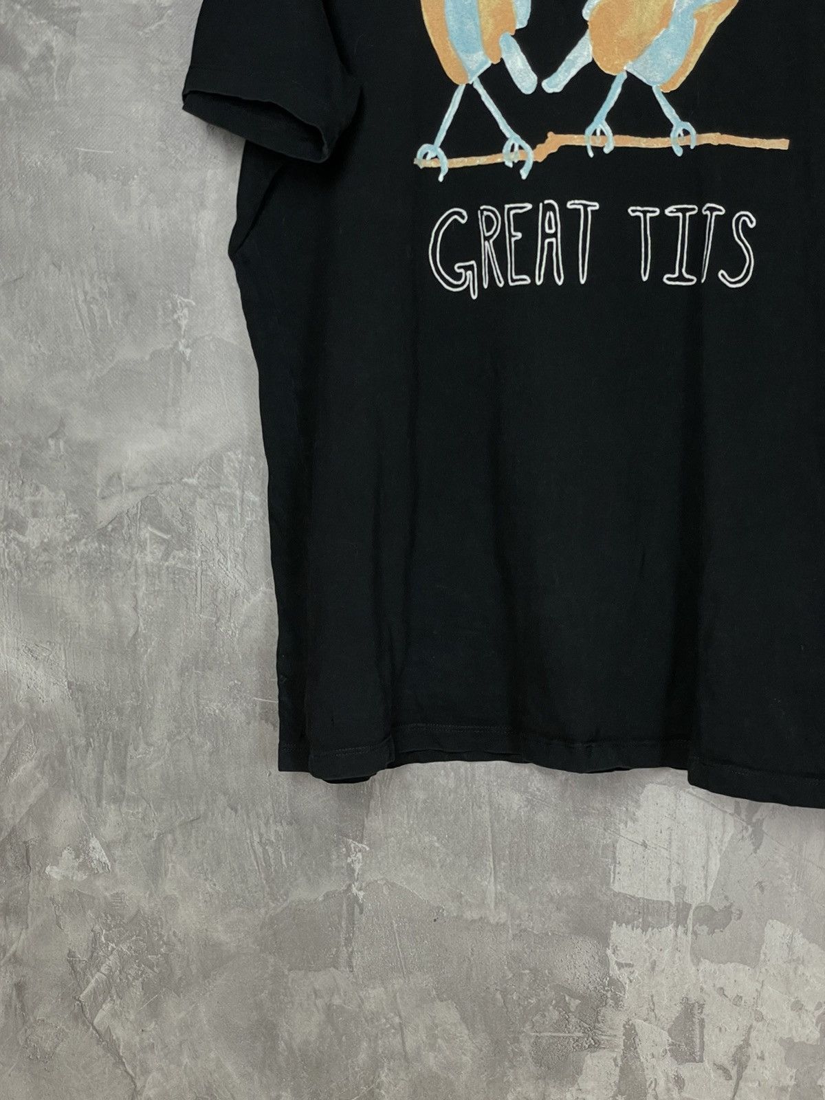 Diesel × Vintage DIESEL BIG LOGO “GREAT TITS” BIRDS RARE T-SHIRT Size US XL / EU 56 / 4 - 5 Thumbnail