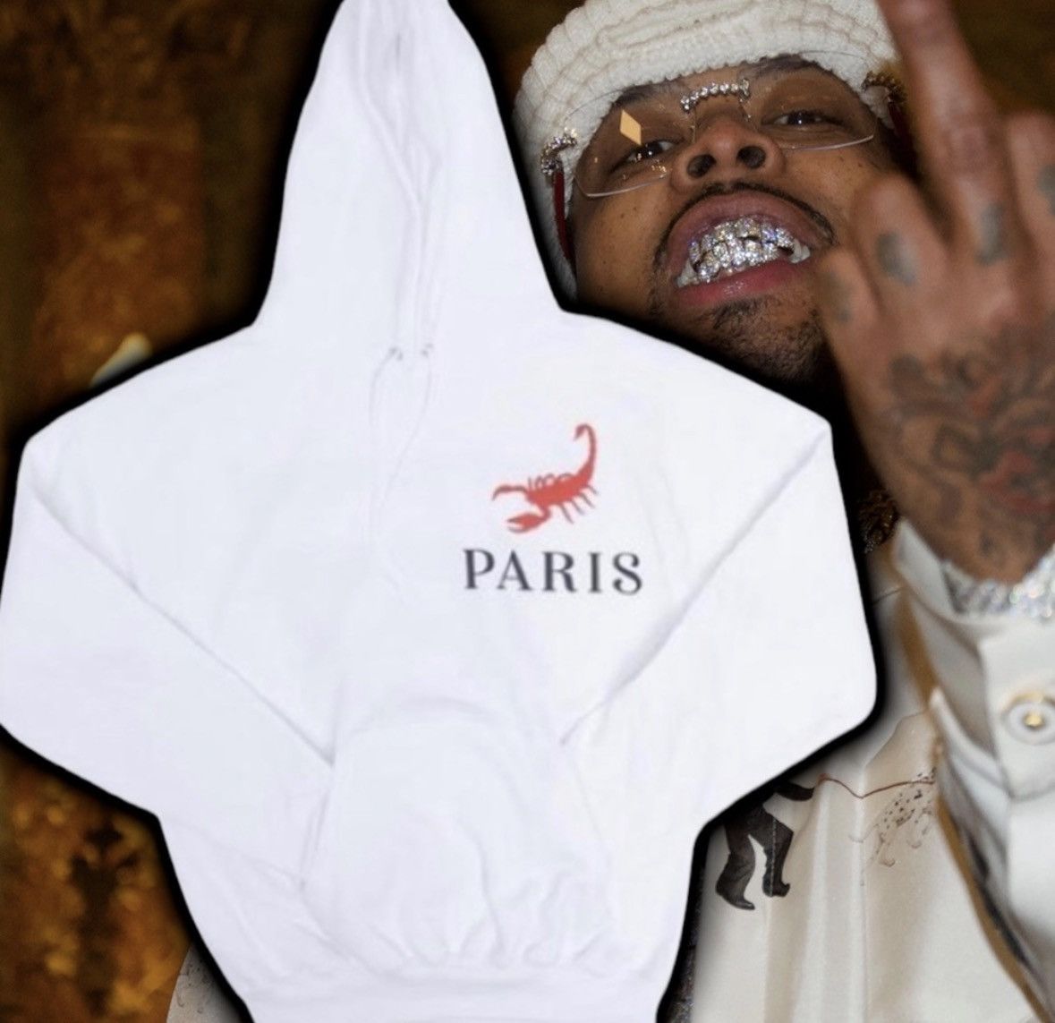 Rap Tees Pray for Paris scorpion 🦂 Hoodie Size US M / EU 48-50 / 2 - 1 Thumbnail