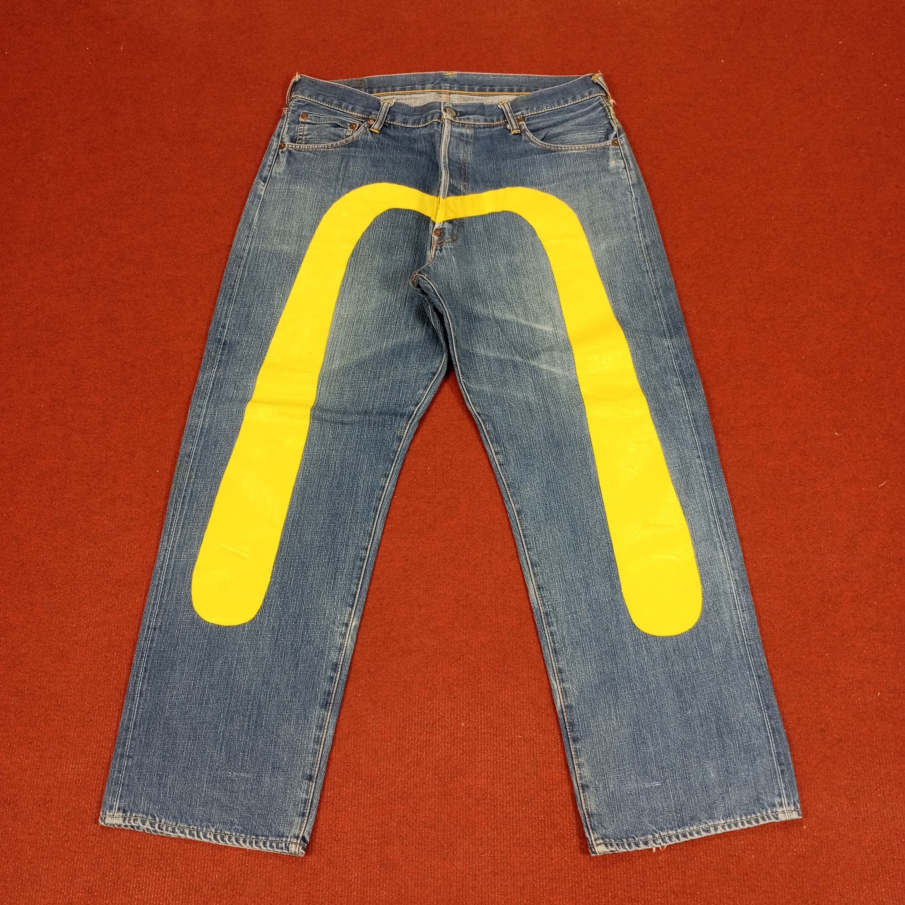 Evisu × Japanese Brand × Vintage Evisu Japanese Brand Fashion Style Custom Daicock Jeans Size US 36 / EU 52 - 1 Thumbnail
