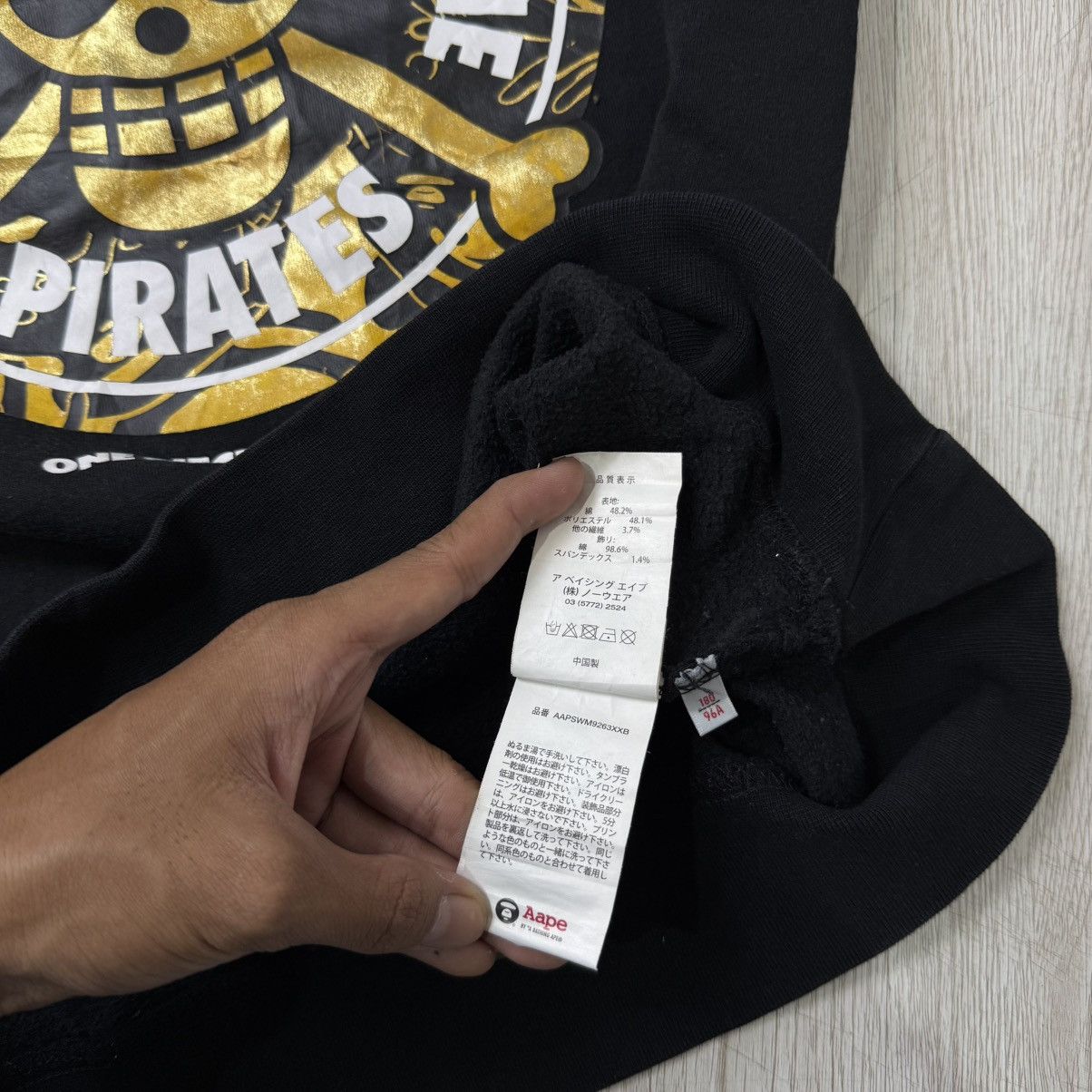 Aape Aape x One Piece by A bathing Ape APUNVS sweatshirt black Size US L / EU 52-54 / 3 - 8 Thumbnail