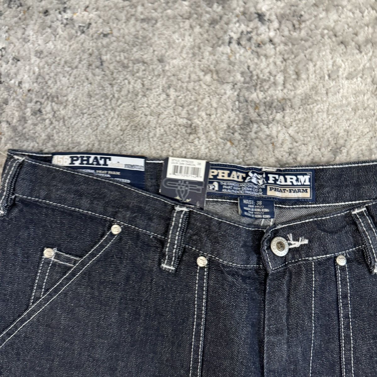 JNCO × Vintage Crazy Vintage y2k phat farm double knee baggy skater shorts Size US 38 / EU 54 - 5 Thumbnail