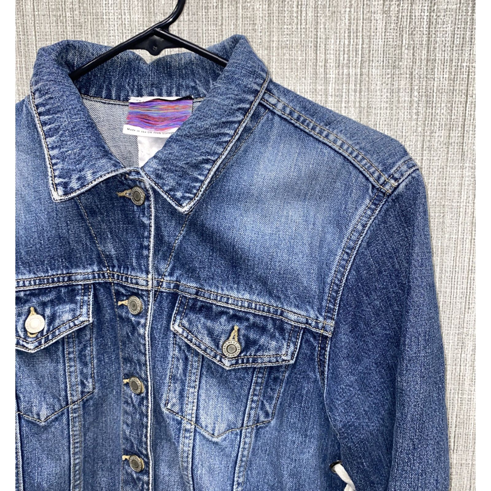 Vintage Urban Renewal Denim Jacket Women Blue Button Front Size S Cotton Regular Jacket, Women, Denim, Button Front, Casual Size 28" / US 6 / IT 42 - 2 Thumbnail