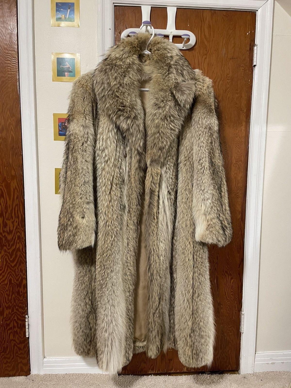 Vintage Fox fur full length coat Large Size L / US 10 / IT 46 - 1 Thumbnail