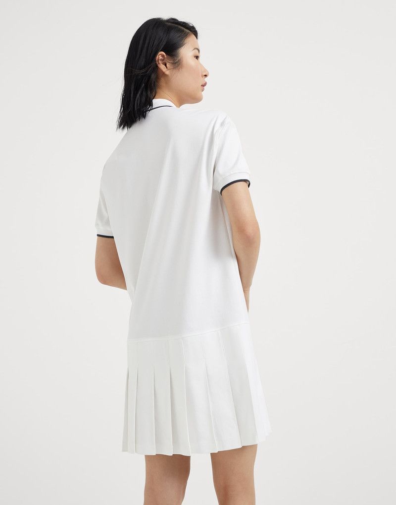 Brunello Cucinelli o1la1rc1a0326 Interlock Dress in White Size S / US 4 / IT 40 - 2 Thumbnail