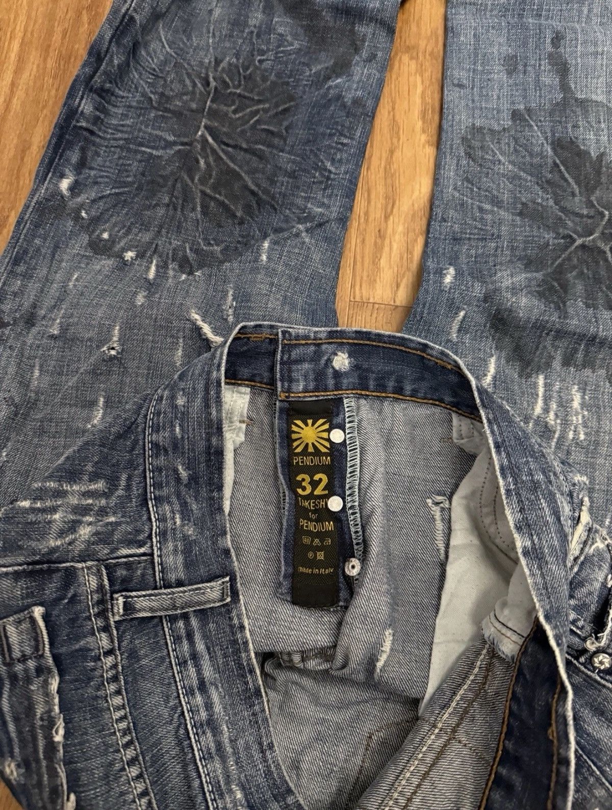 Takeshy Kurosawa Takeshy Kurosawa Y2K Jeans Handmane In Italy Avantgarde Size US 31 - 5 Thumbnail