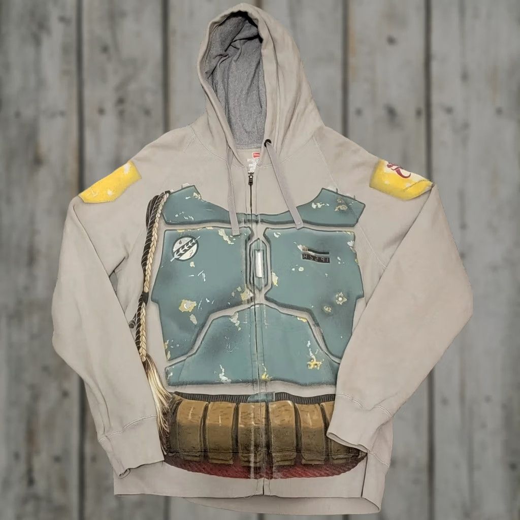 Disney Disney Hanes STAR WARS Nano Hood Full Zip Hoodie Size M Gray Boba Fett Long Sleeve Men Size US M / EU 48-50 / 2 - 1 Thumbnail