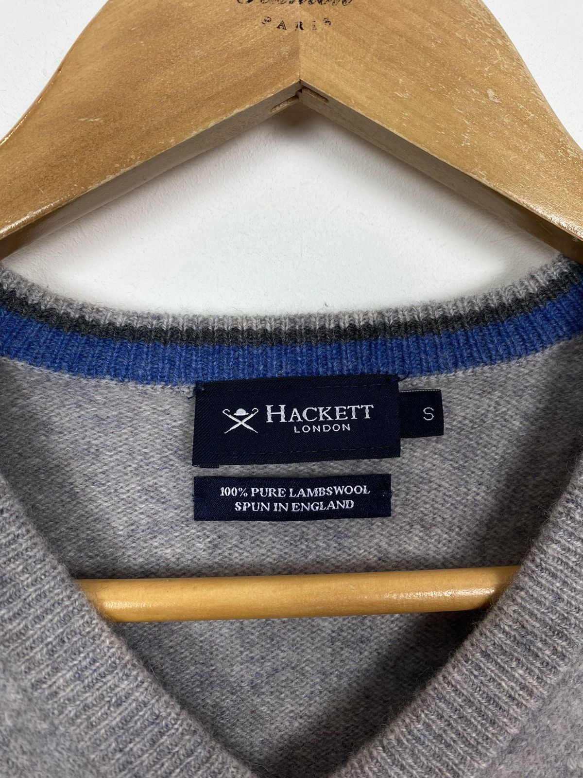 Hackett Hackett London Lambs Wool V-neck Jumper Sweater Men’s Size S Size US S / EU 44-46 / 1 - 3 Thumbnail