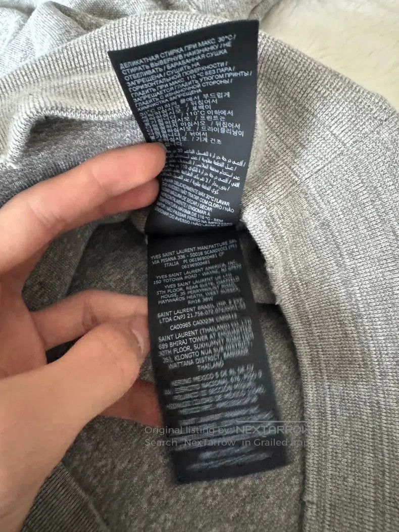 Saint Laurent Paris Saint Laurent Paris Grey logo sweatshirt. Size US S / EU 44-46 / 1 - 7 Thumbnail