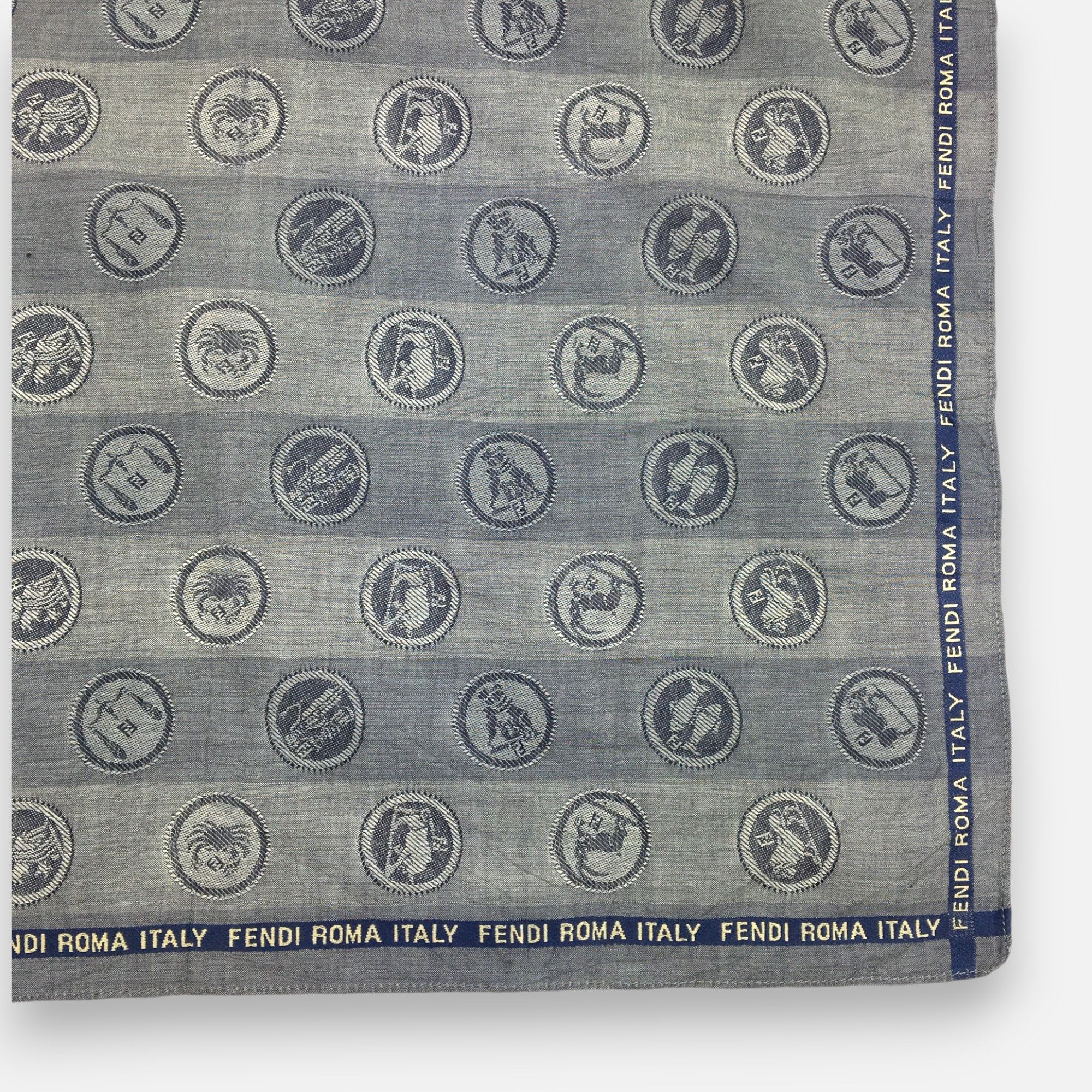 Japanese Brand Vintage Fendi Handkerchief Pocket Square Bandana Size ONE SIZE - 4 Thumbnail