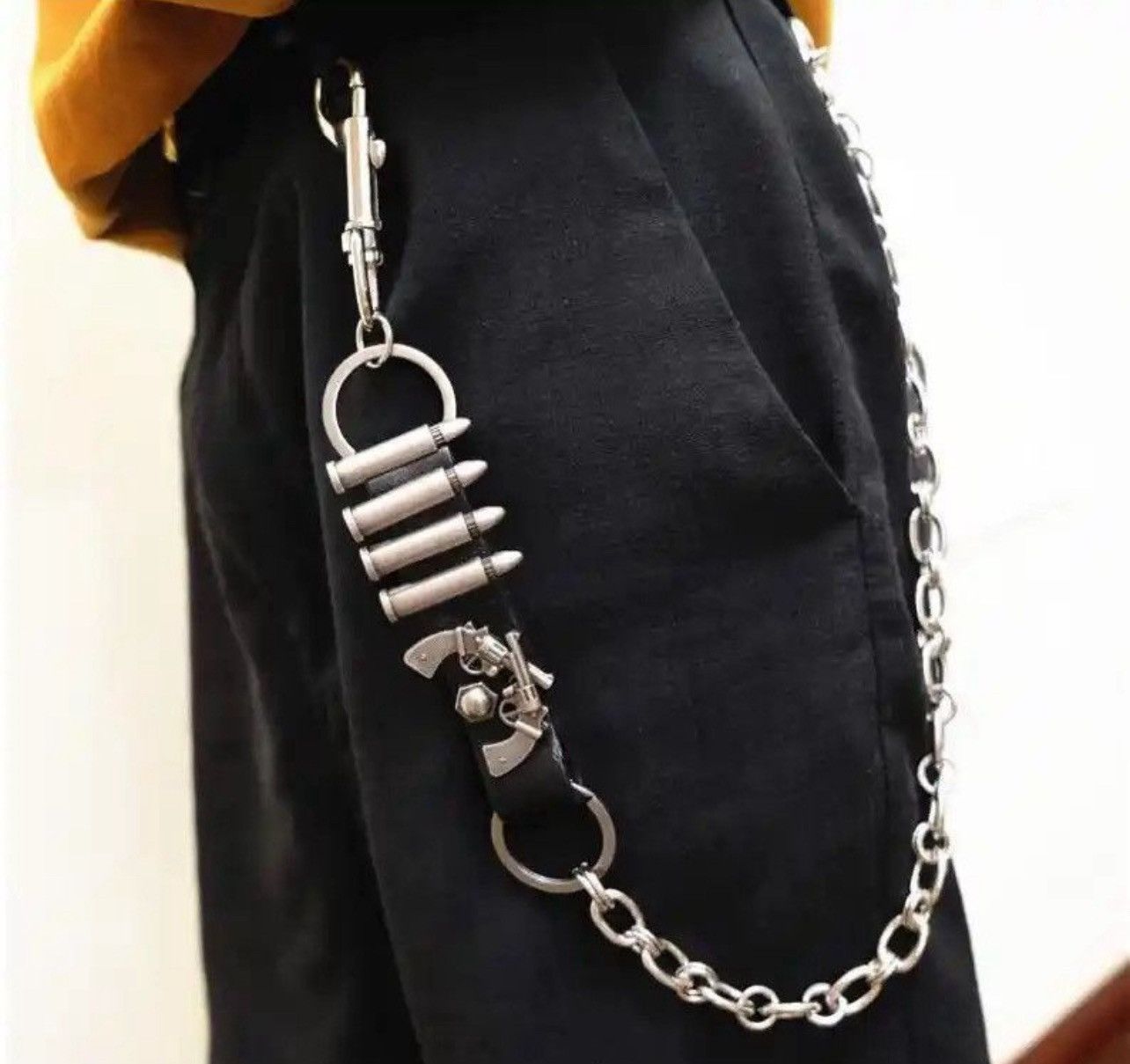 Jewelry Metal Pistol bullet Wallet Belt Chain Trousers Size ONE SIZE - 1 Thumbnail