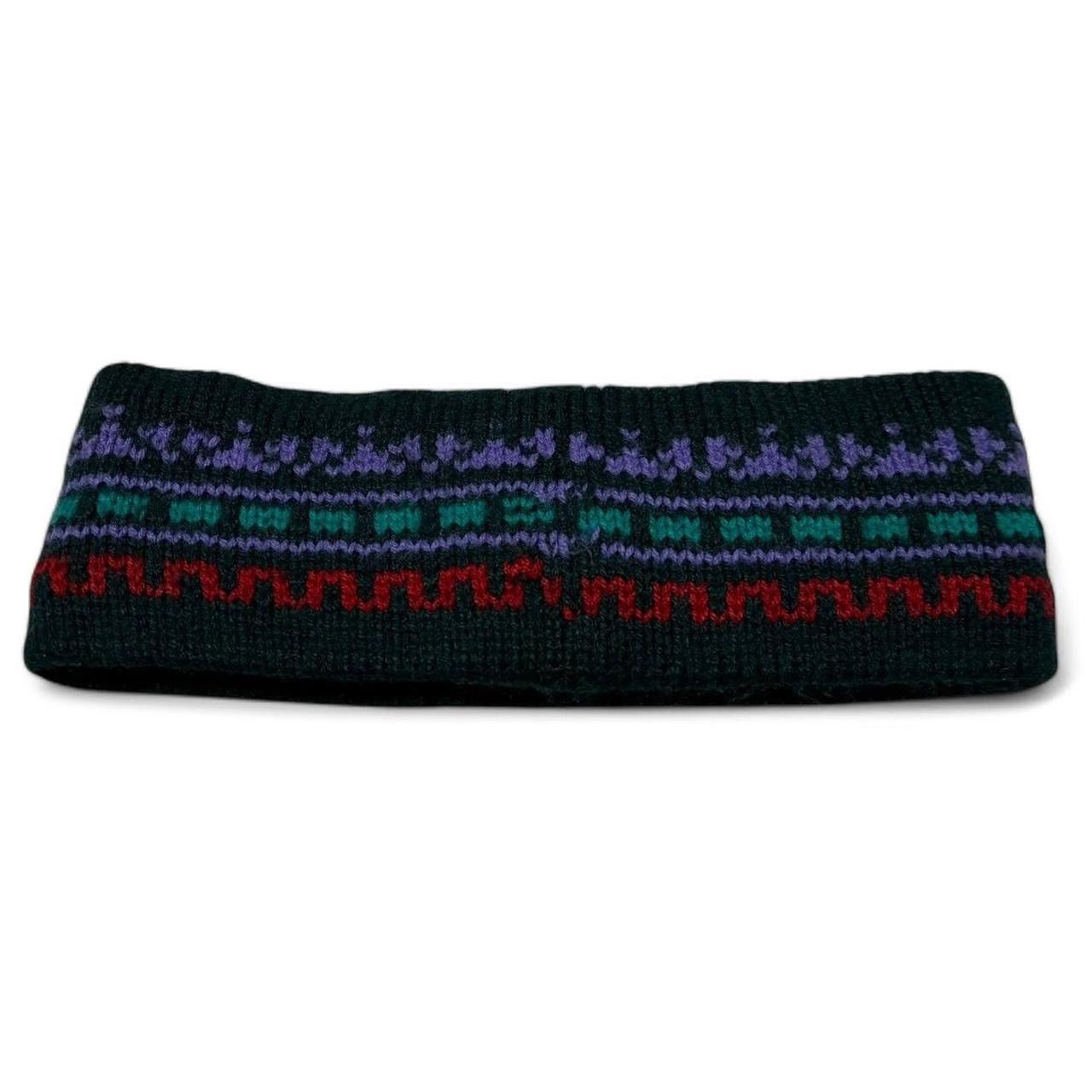 Vintage Vintage 1990s Patterned Forest Green Knit Headband Size ONE SIZE - 2 Thumbnail