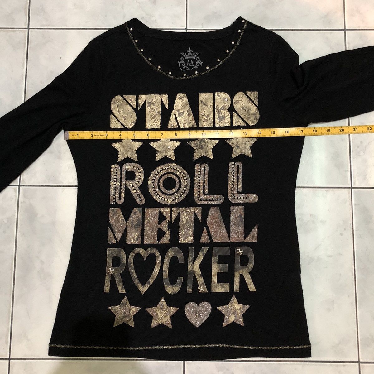 If Six Was Nine Japanese Studded Stars Roll Metal Rocker Poem Badass Style Size M / US 6-8 / IT 42-44 - 18 Thumbnail