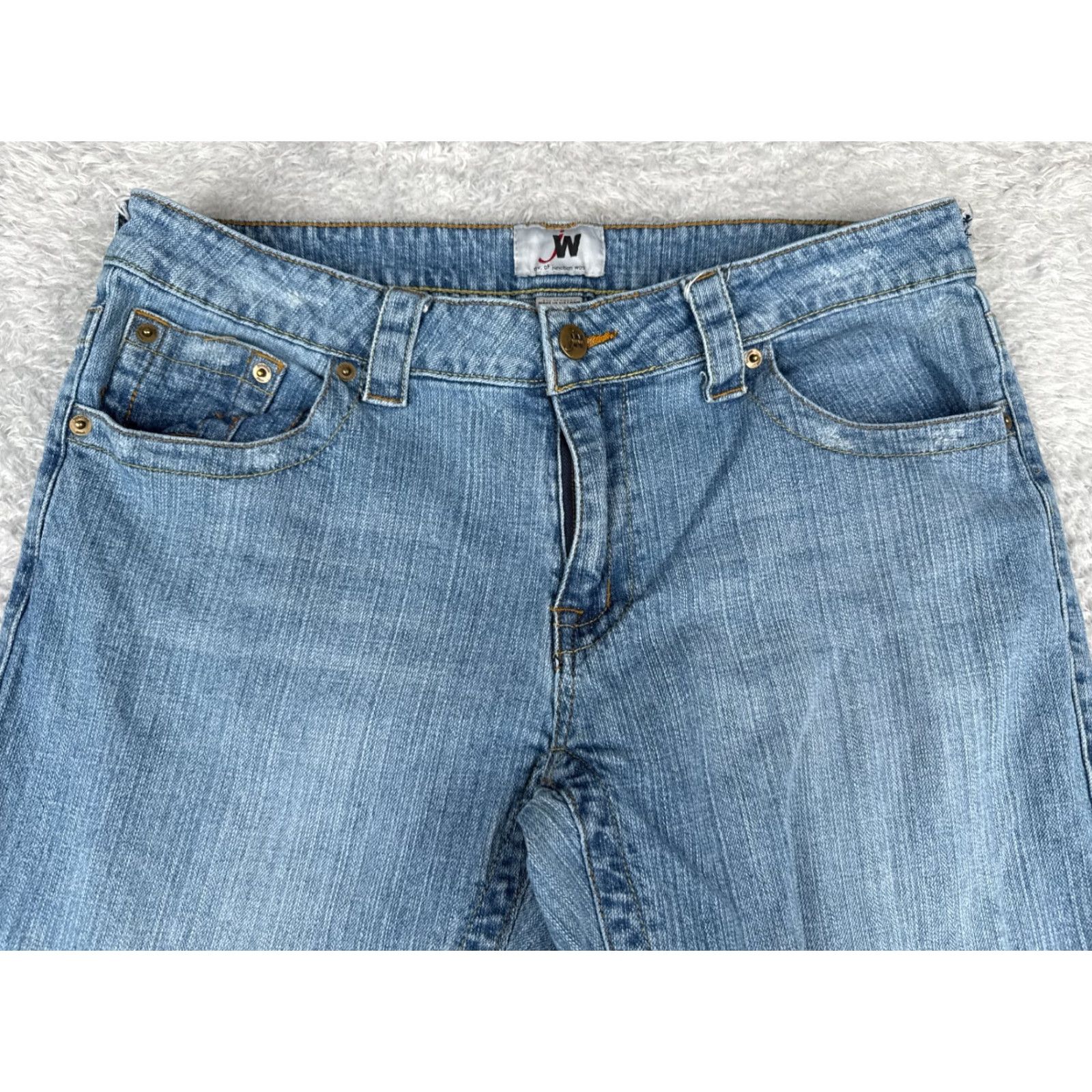 Vintage Junction West Jeans Womens 12 Blue Denim Bootcut Mid Rise Cotton Blend 32x31 Jeans Womens Size 34" / US 12 / IT 48 - 4 Thumbnail