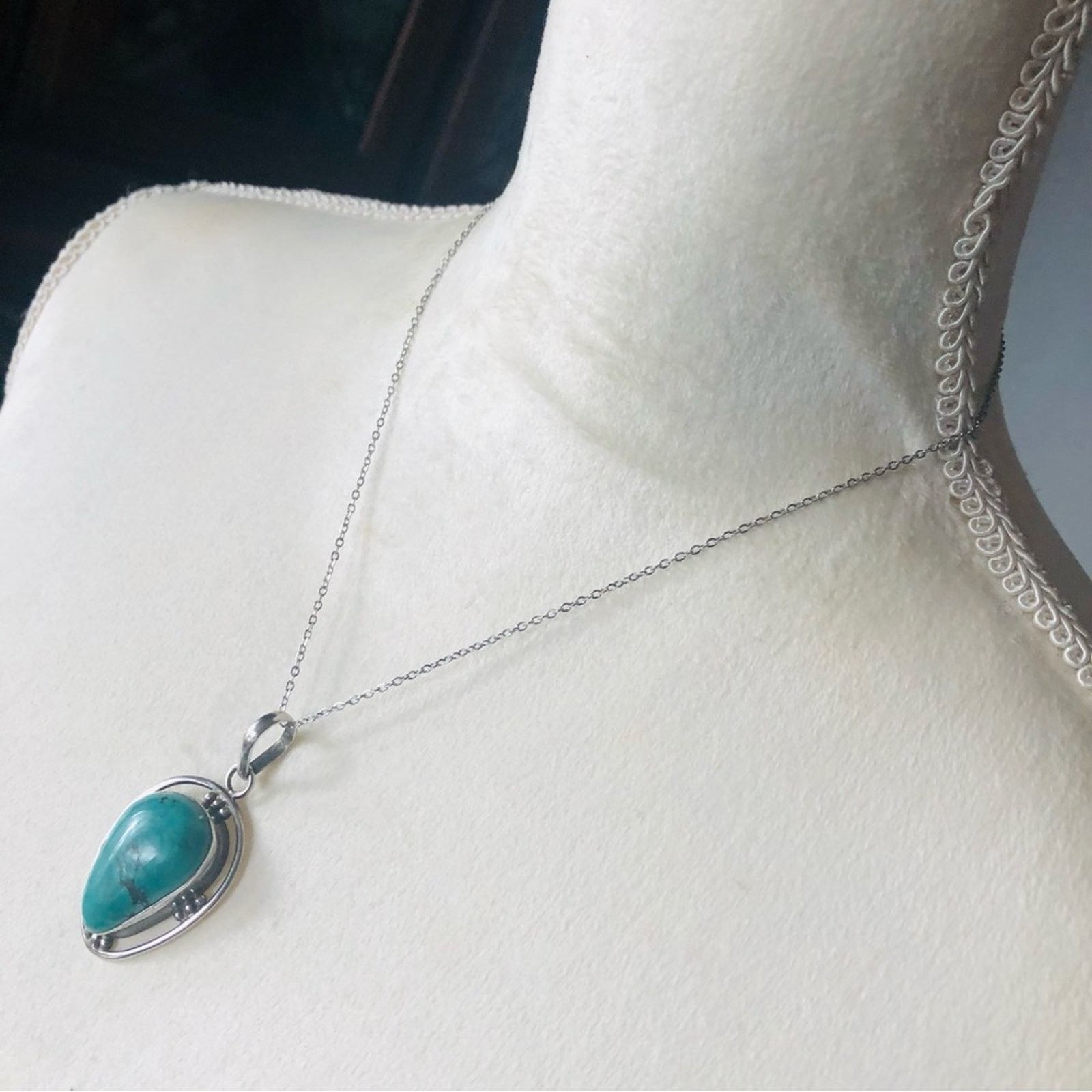 Vintage Vintage Native American Navajo MD 925 turquoise pendant Size ONE SIZE - 13 Thumbnail