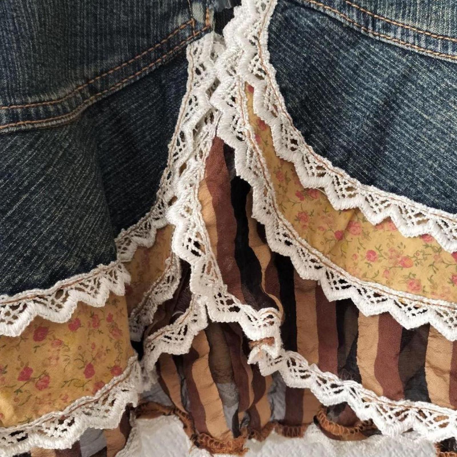 Other Vintage 2000s fairy grunge boho denim jacket Size XS / US 0-2 / IT 36-38 - 4 Thumbnail