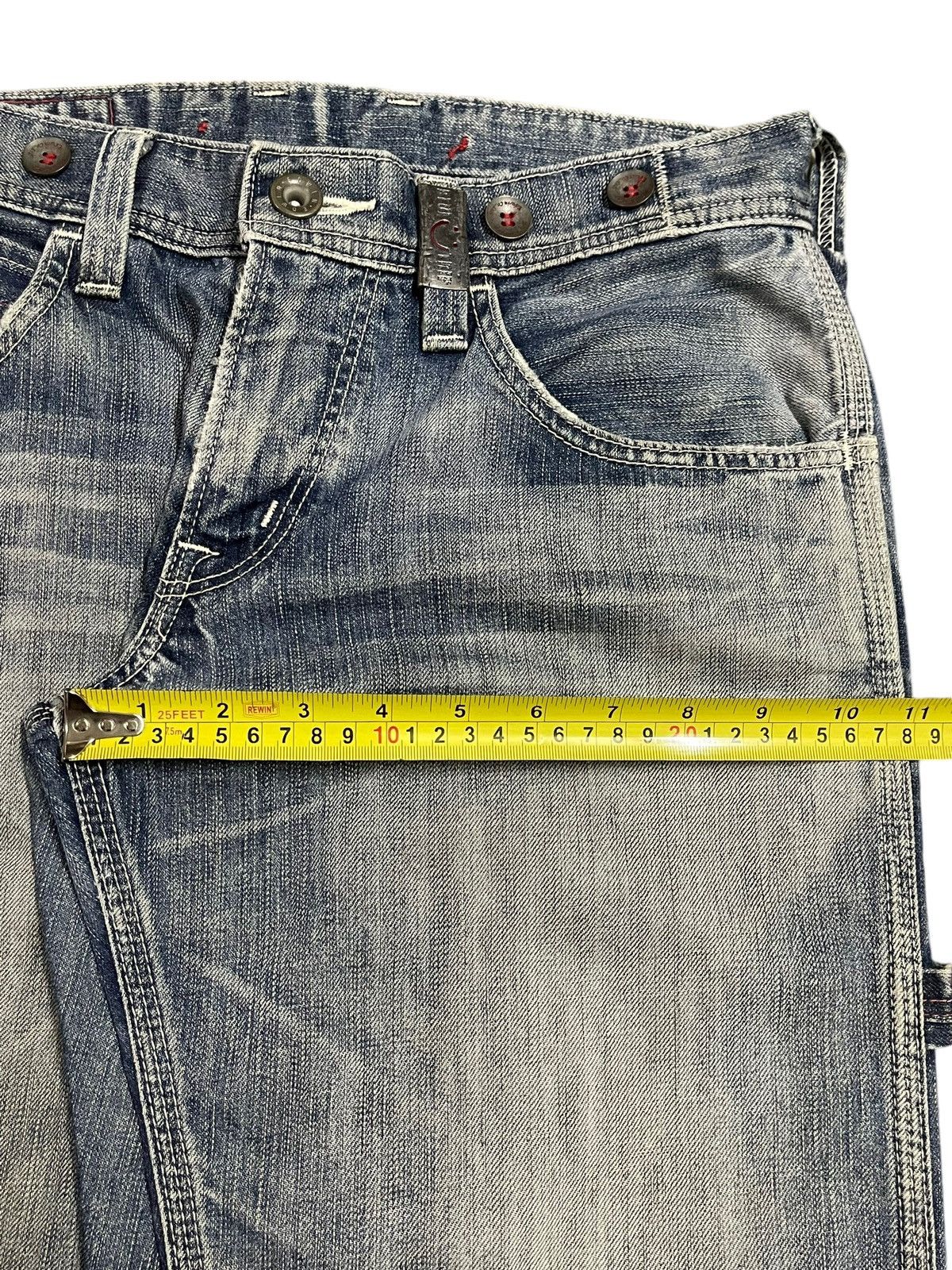 Edwin Vintage Edwin Blue Trip Faded Bleached Style Carpenter Jeans Size US 30 / EU 46 - 14 Thumbnail