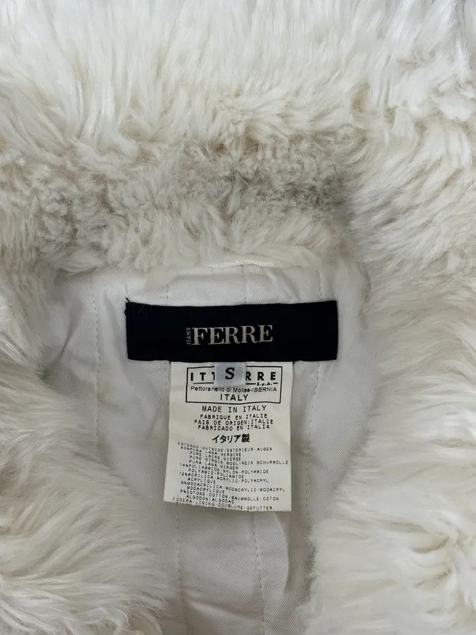 Gianfranco Ferre 2000s Gianfranco Ferre Creamy Fur Leather Jacket Size S / US 4 / IT 40 - 10 Thumbnail