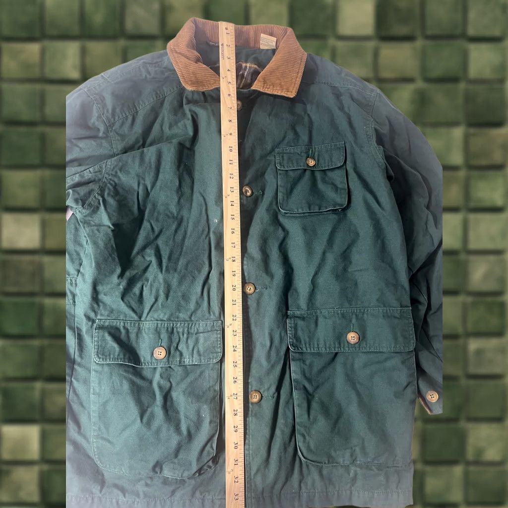 Vintage VINTAGE David Peyser Sportswear Chore Jacket Coat Green L Regular Lined Flannel Cotton Barn Coat Men Size US L / EU 52-54 / 3 - 1 Thumbnail